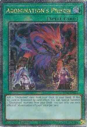 Yu-Gi-Oh! Abomination's Prison - RA02-EN064 - Quarter Century Secret Rare - 1st Edition