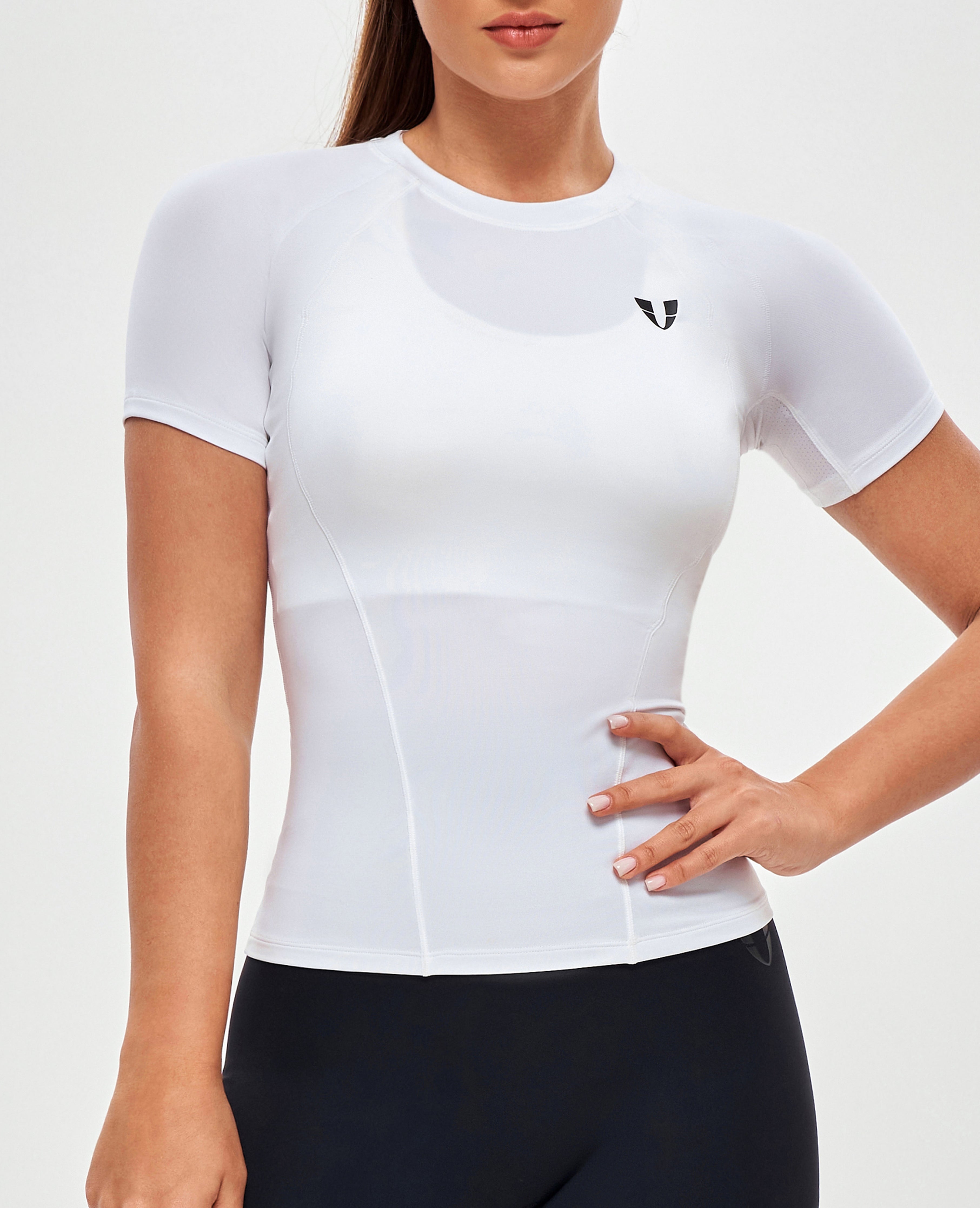 FIRM ABS Round Neck Athletic T-shirt - White