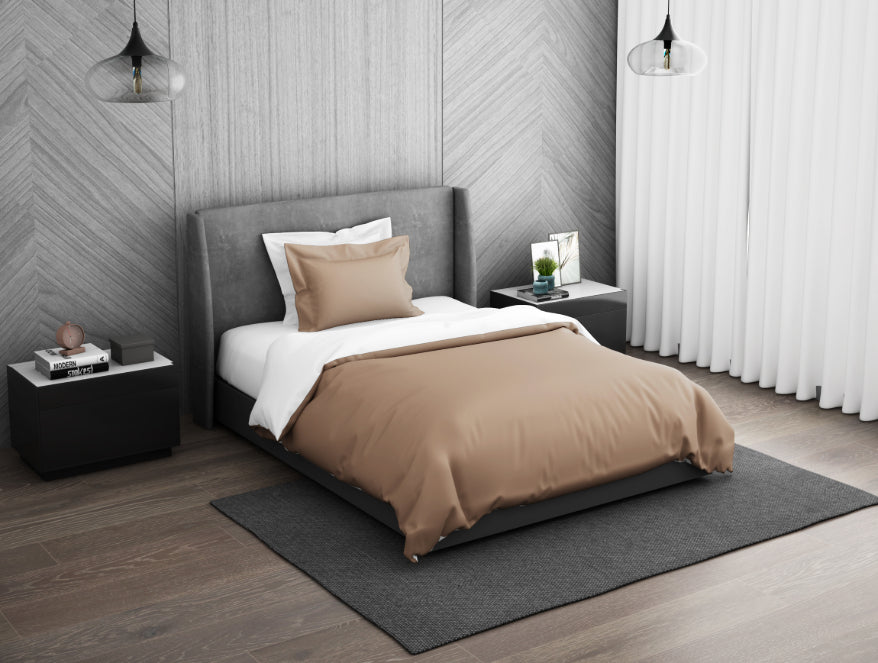 Spaces India Solid Maple Sugar - Light Brown 100% Cotton Shell Single Quilt / AC Comforter - Hygro By Spaces - view 2