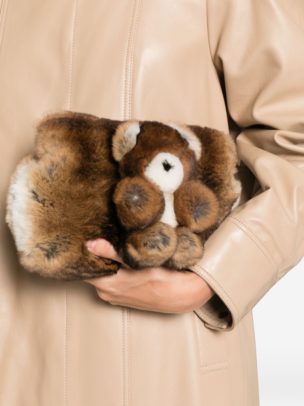 Anita Bilardi Teddy Bear Faux-Fur Bag – Outer: Calf Leather 100% - view 5