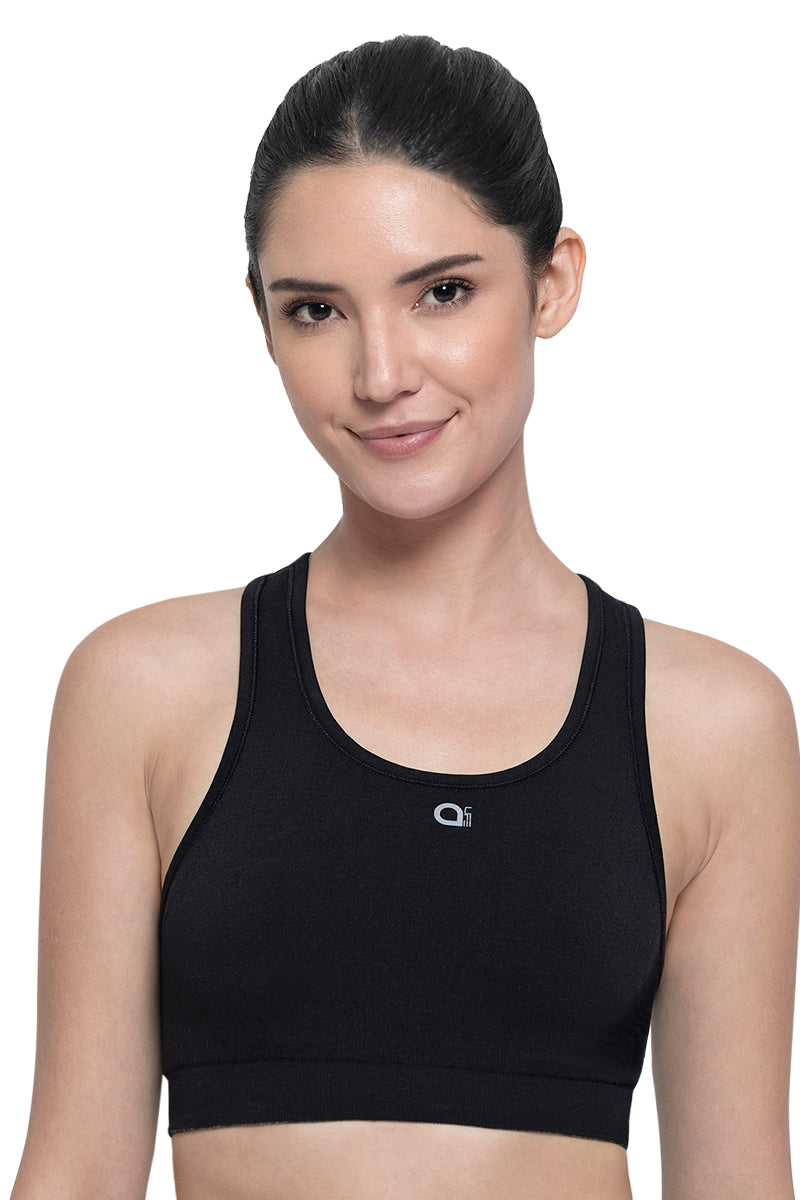 Amante Reversible Low Impact Sports Bra - Black