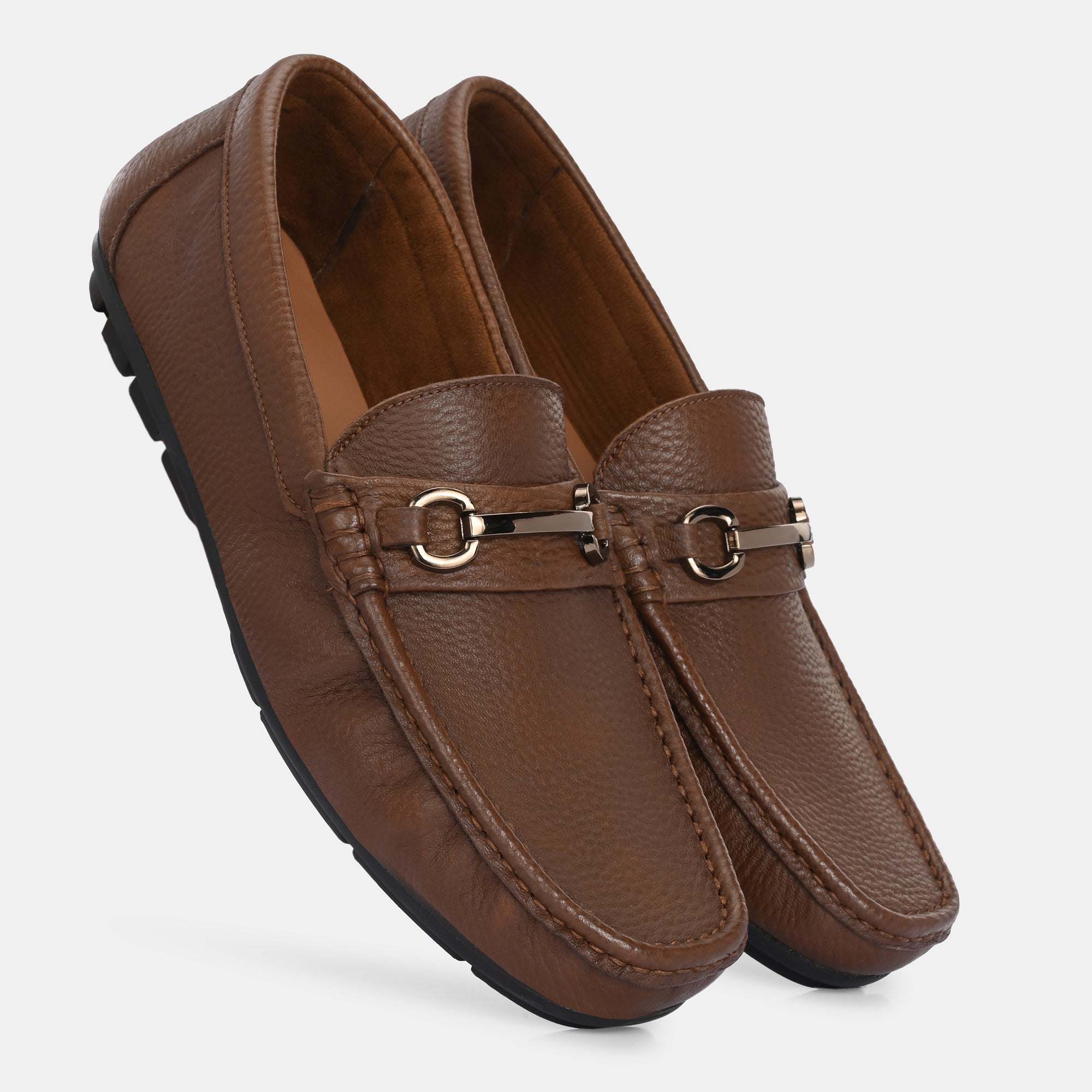 Pashmina Leather Loafers by Lafattio – Tan - view 4