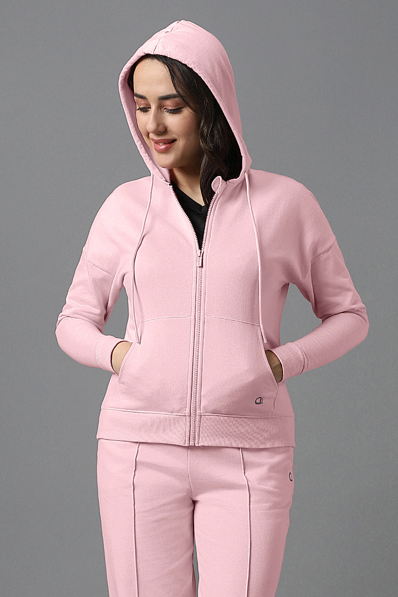 Amante Essential Fleece Hoodie - Rose Shadow - view 2