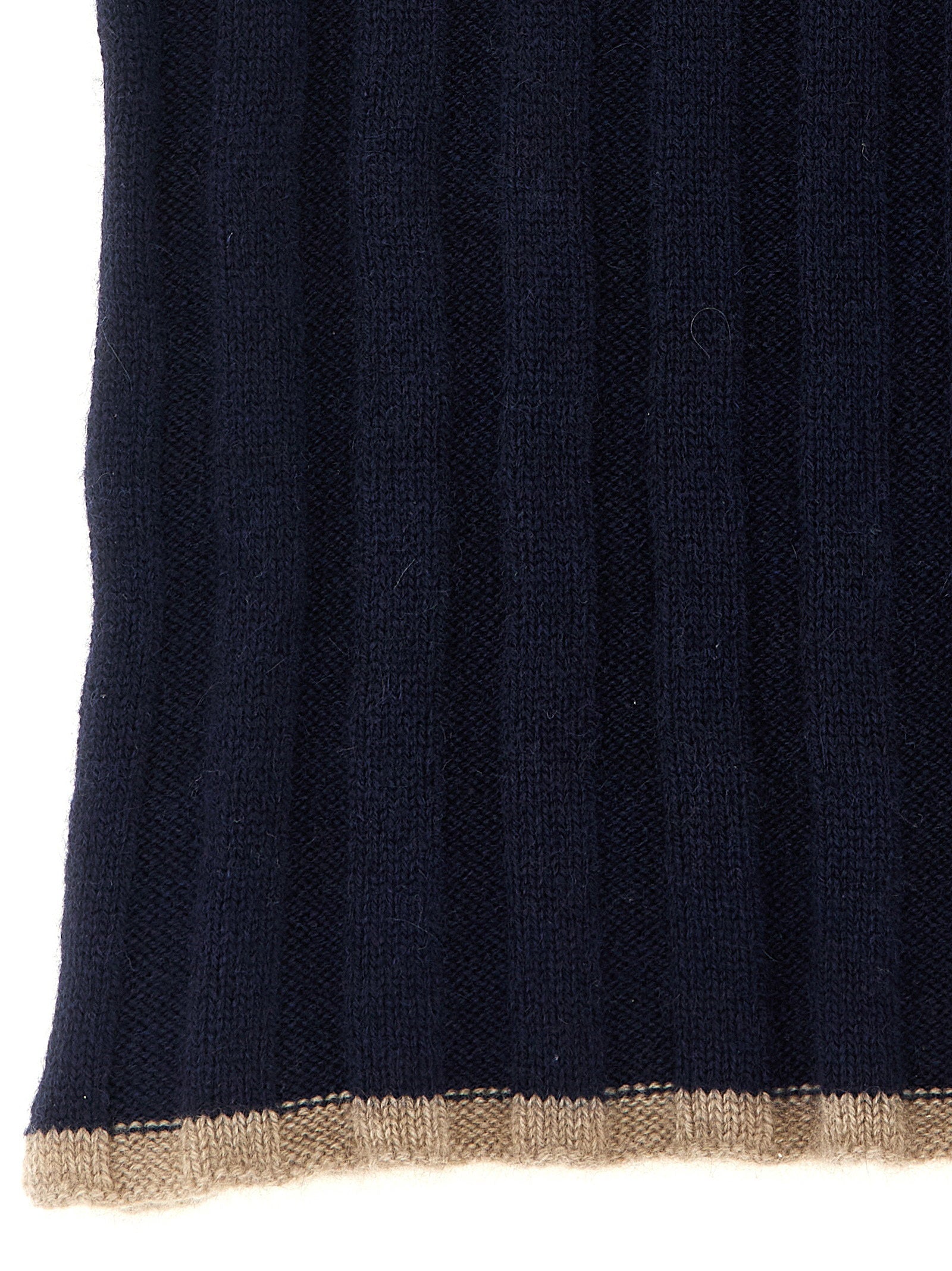 Brunello Cucinelli Ribbed Cashmere Knit Scarf - view 2