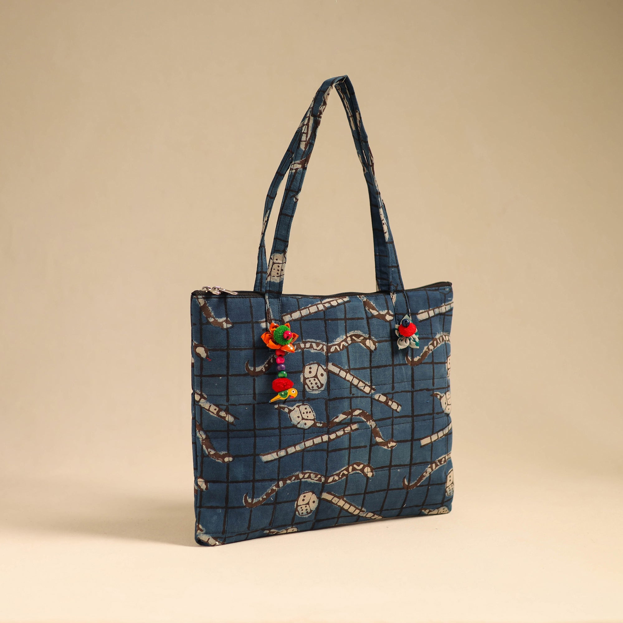 NOORI BAZAR Blue - Handcrafted Quilted Cotton Handbag 17 - view 2