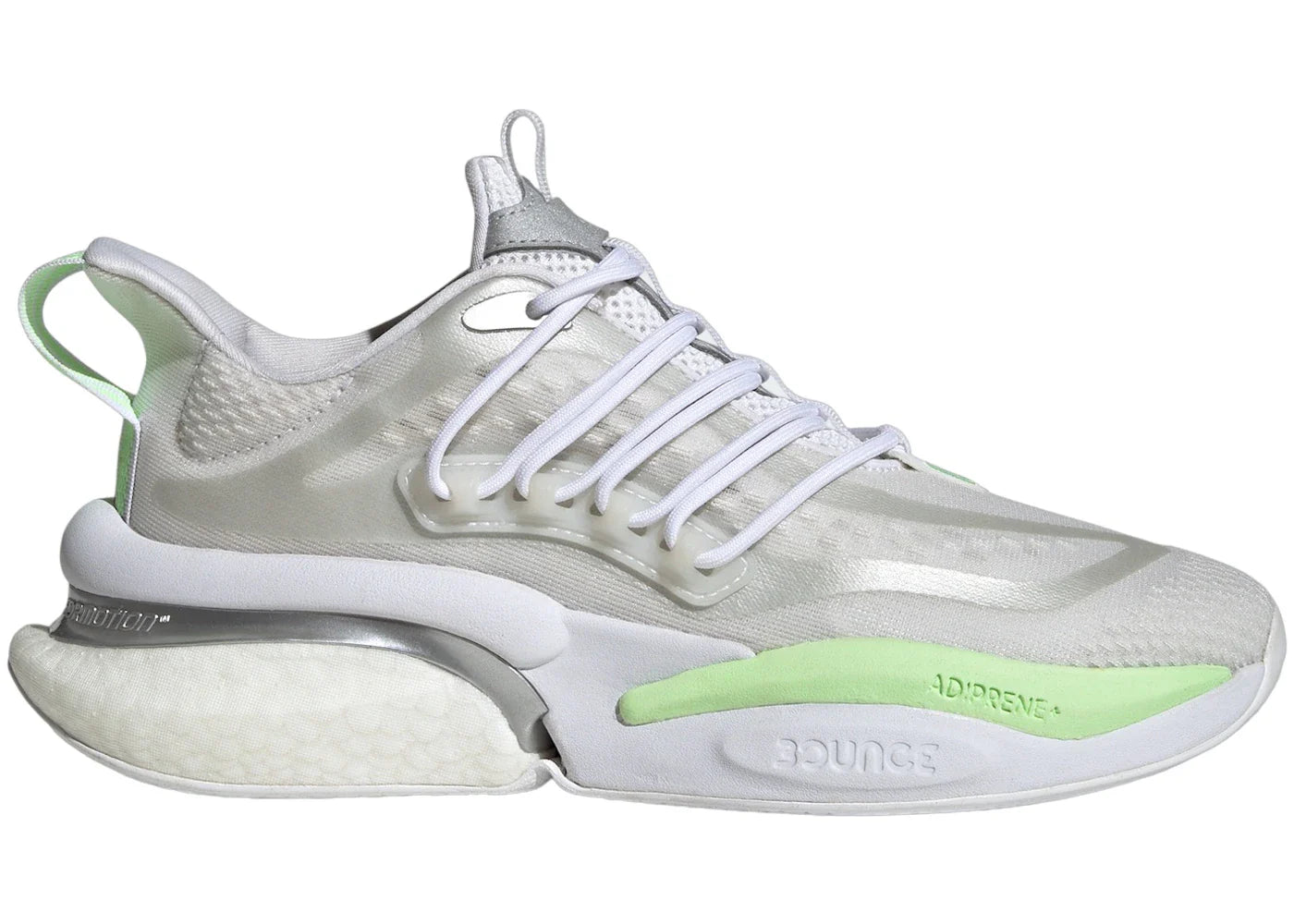 adidas Alphaboost V1 Cloud White Silver Metallic Green Spark (Women's) - view 2