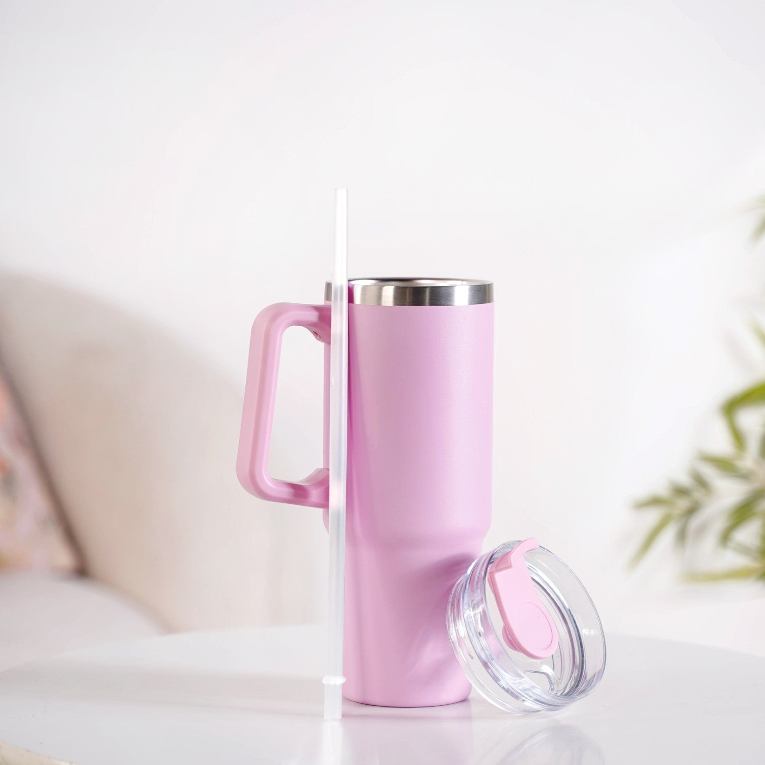Nestasia Glacio Stainless Steel Water Bottle Apt For Car Cup Holder Baby Rose 850ml - view 10