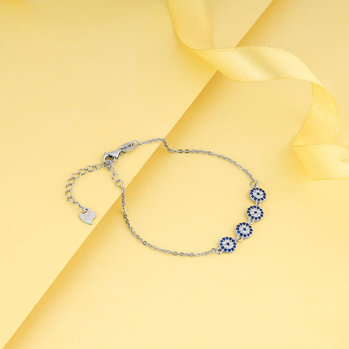 GIVA Jewellery Silver Protective Eye Bracelet - view 2