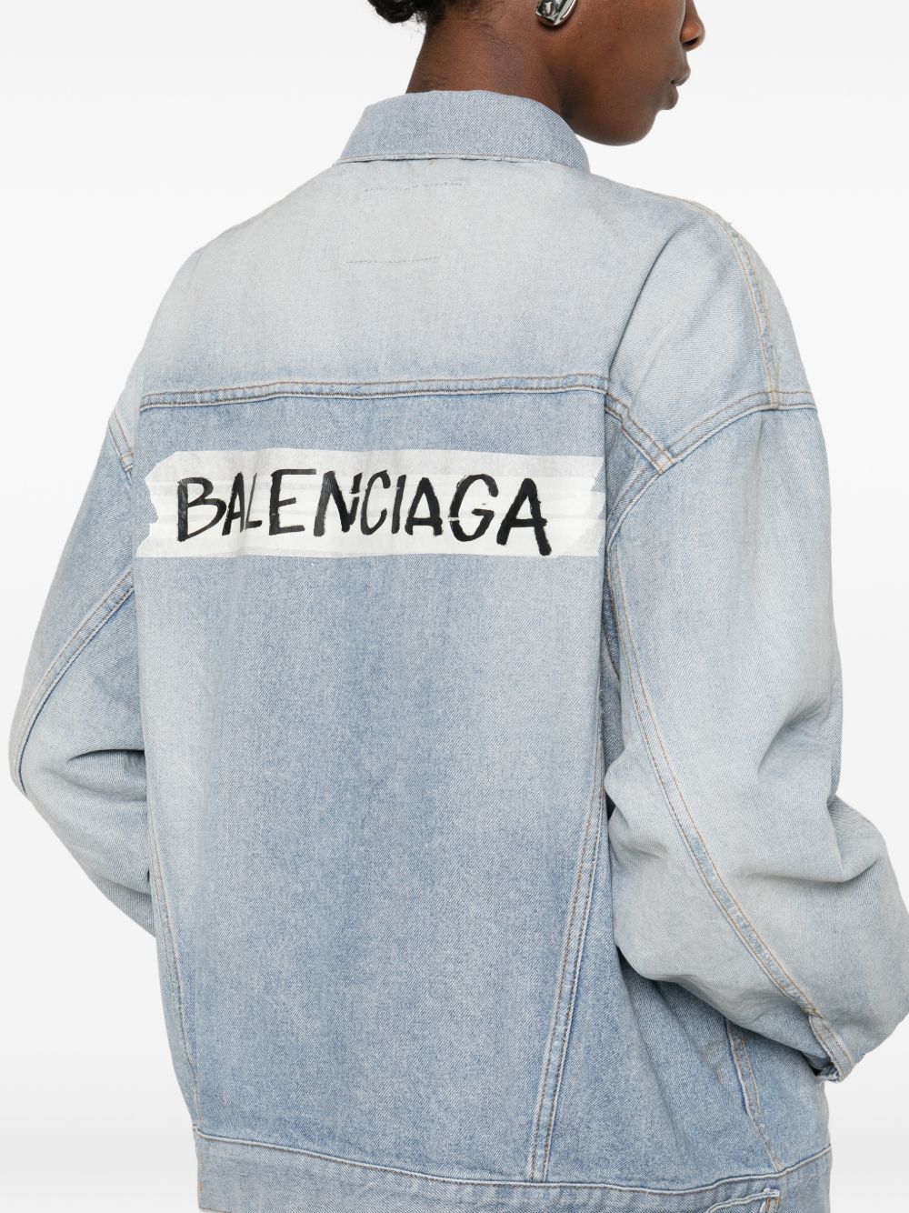 Balenciaga oversized denim cotton jacket – Cotton 100% - view 4