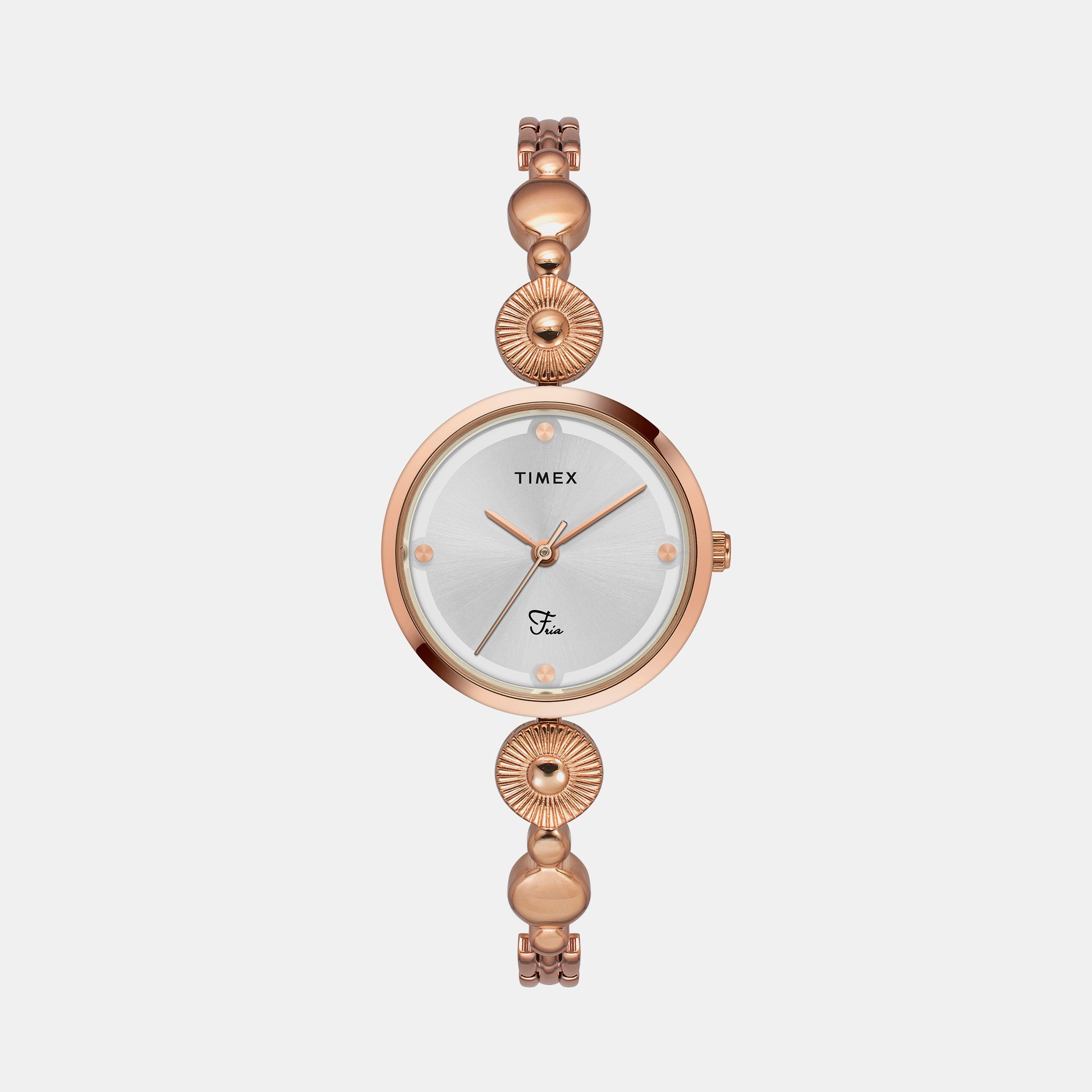 Timex Fria Women Quartz Silver Dial Analog Brass Watch TWEL18202