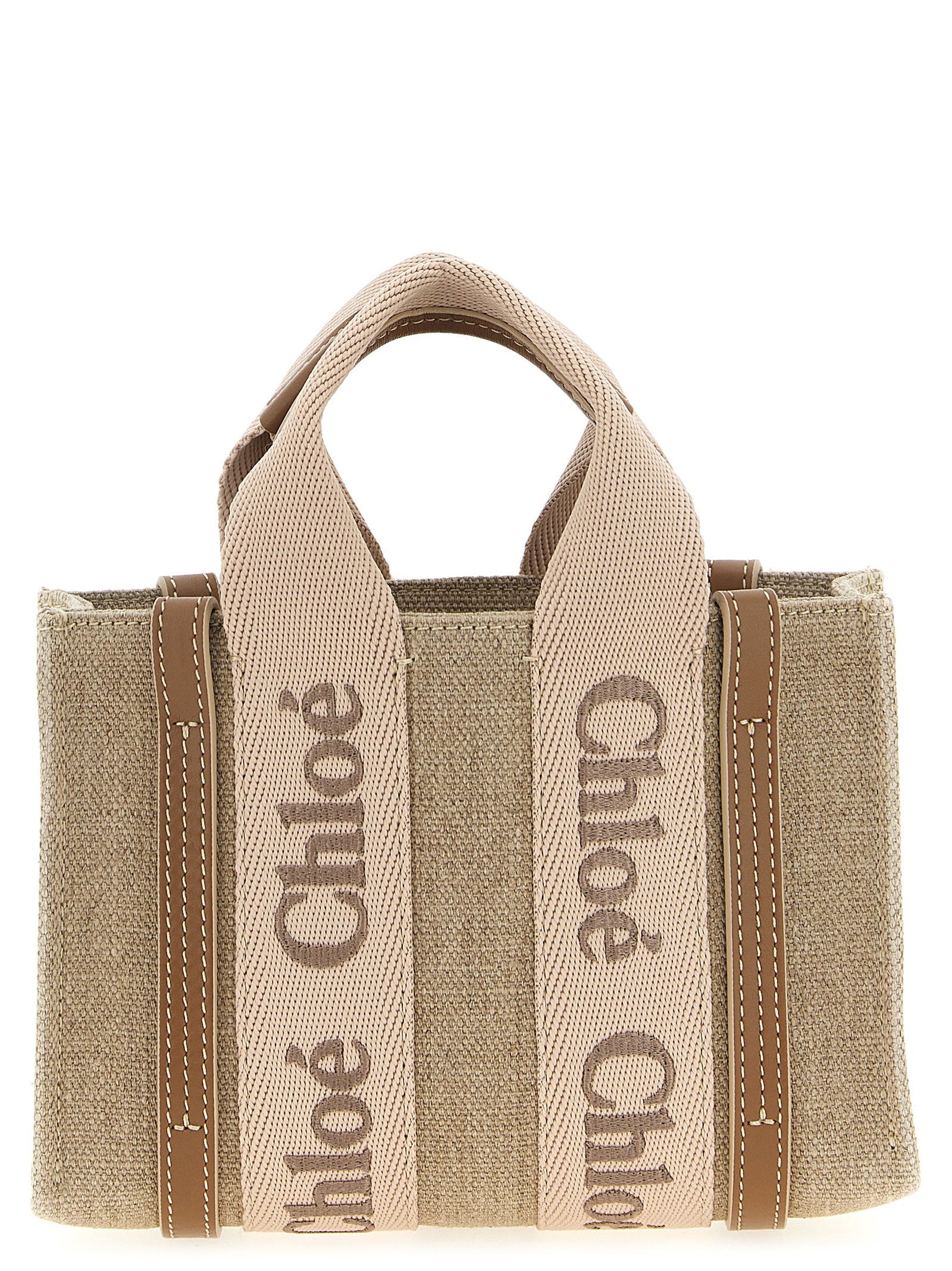 Chloé Woody Mini Handbag – 100% linen
