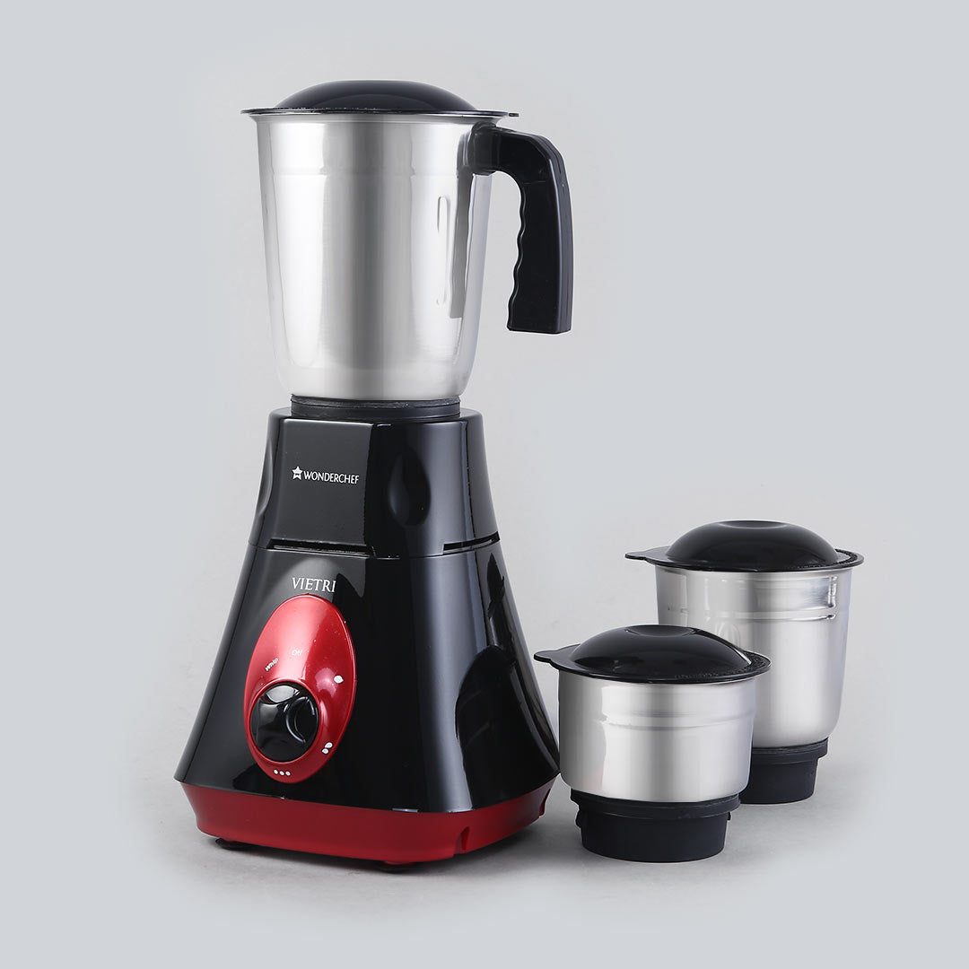 Wonderchef Vietri Mixer Grinder, 550W with 3 Anti-rust Stainless