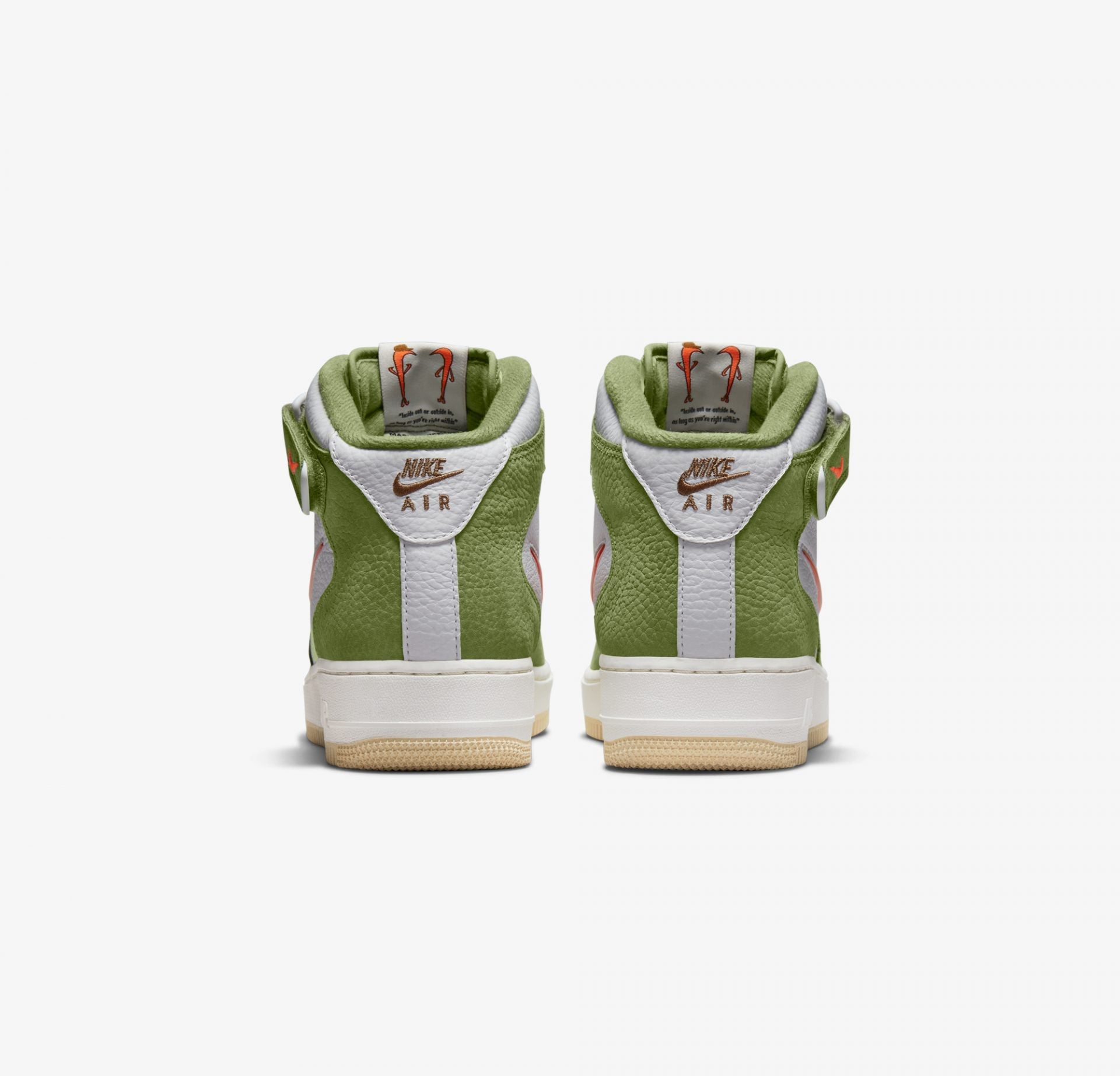 Nike | AIR FORCE 1 MID '07 { OLIVE GREEN / TOTAL ORANGE - view 2