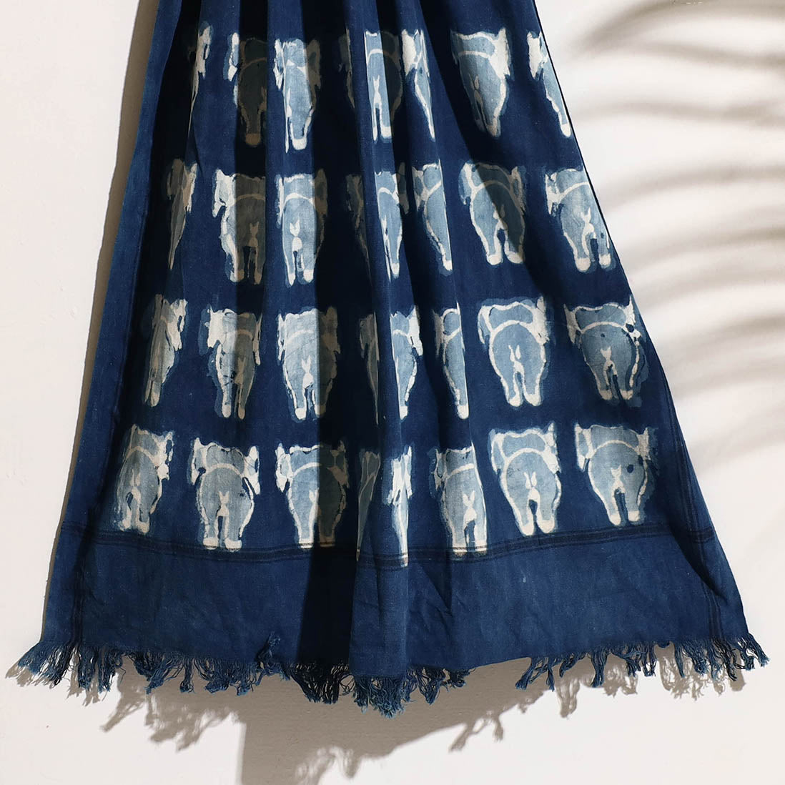 BINDAAS UNLIMITED Blue - Bindaas Block Printed Handloom Cotton Towel - view 2