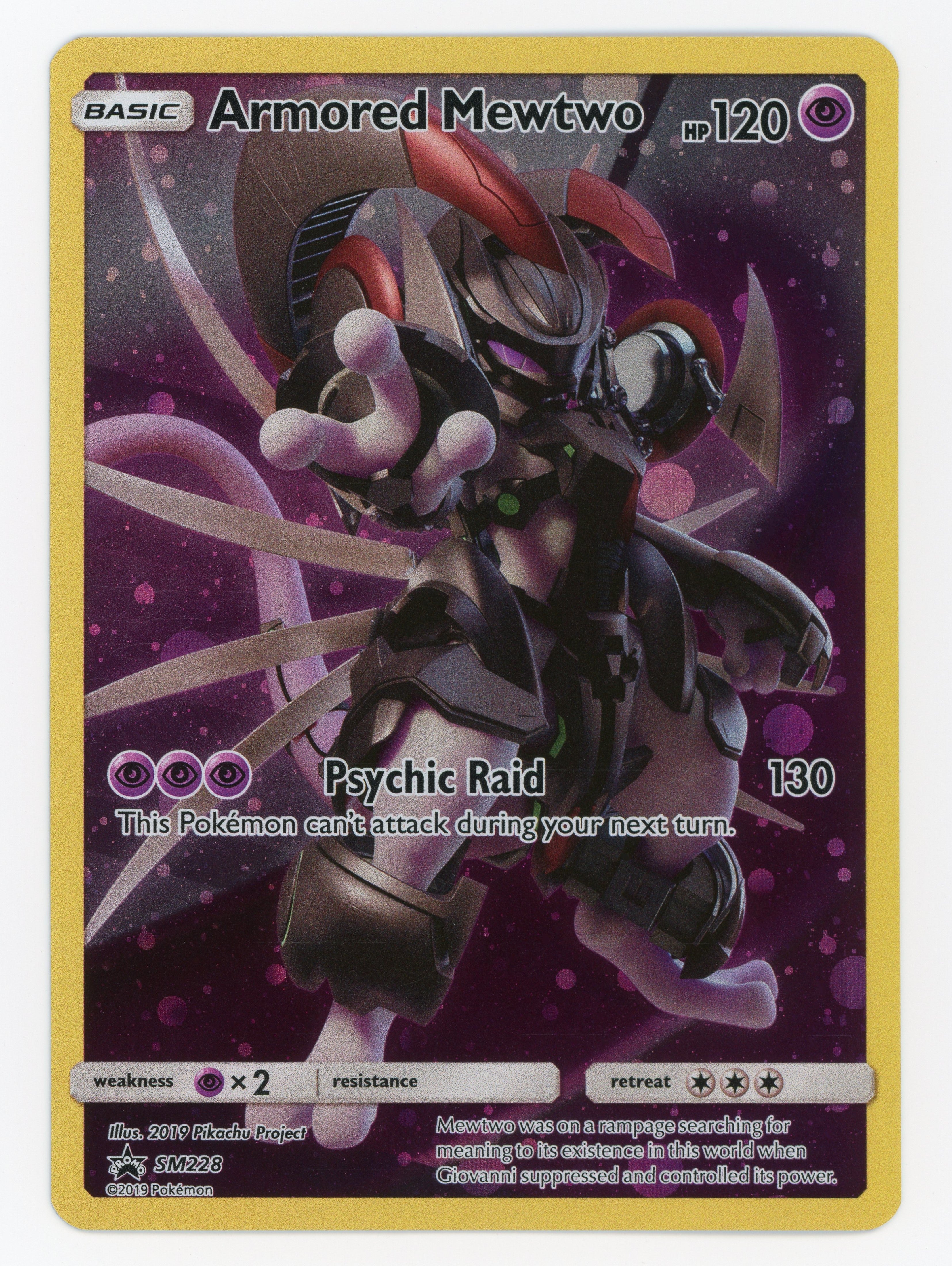 Pokémon Armored Mewtwo - SM228 - Promo - Holo - Scan 15623
