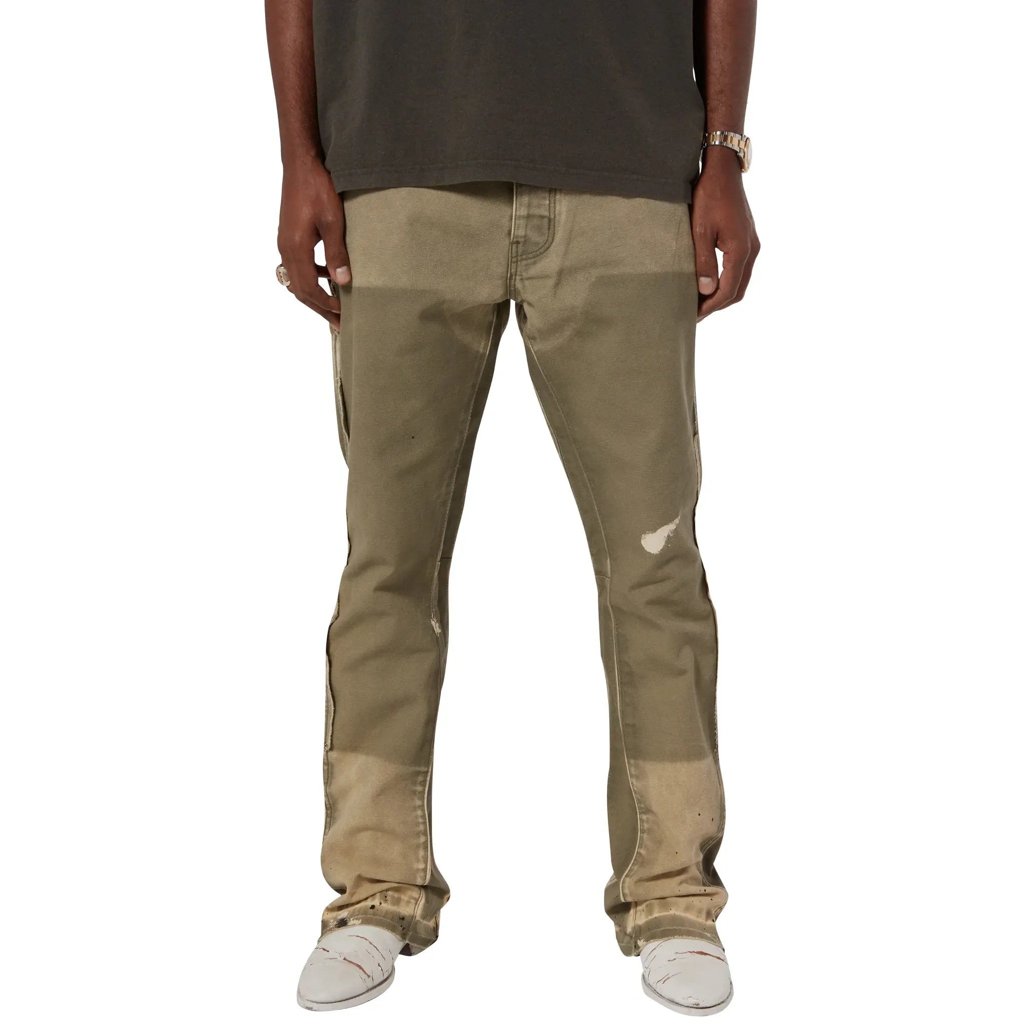 Gallery Dept. LA Carpenter Moss Flared Pants – Green - view 2