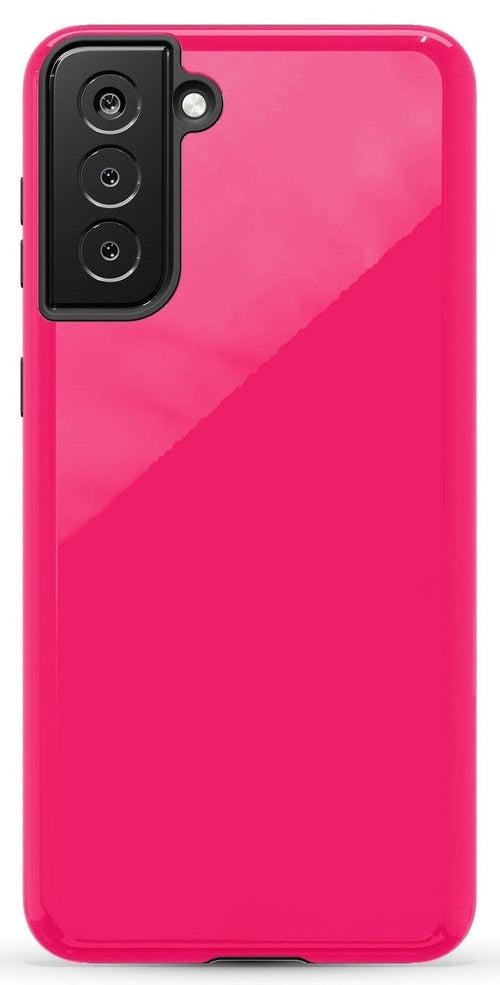 Casetry Think Pink | Solid Neon Pink Samsung Case - view 31