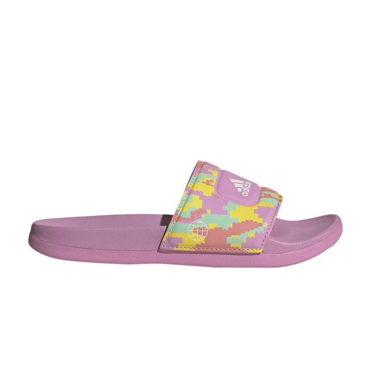Yeezy adidas Adilette Slides LEGO Bliss Orchid Cloud White Yellow (GS)