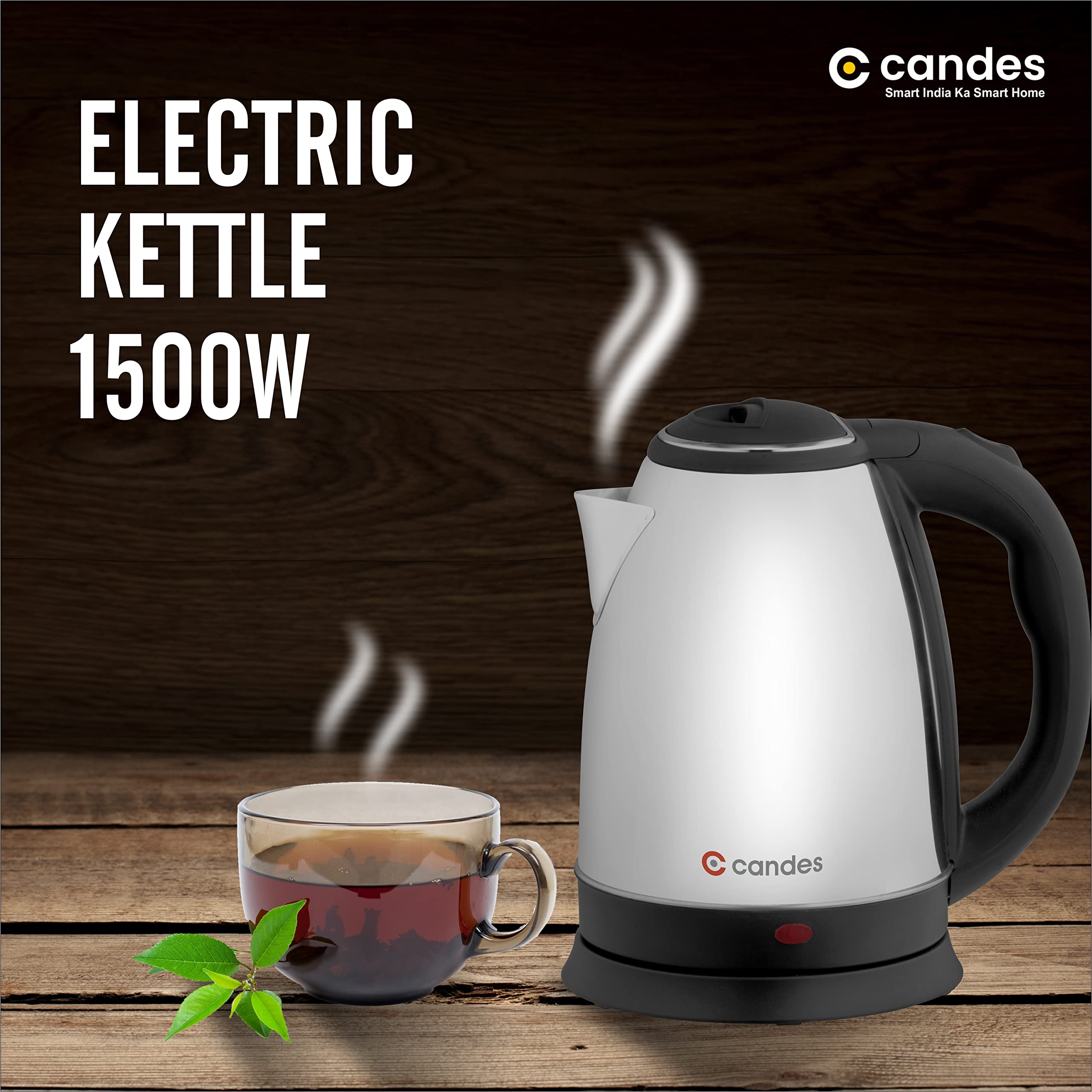 Candes Boiler Electric Kettle with Stainless Steel Body, 2 litres boiler for Water, instant noodles, soup etc. - view 2