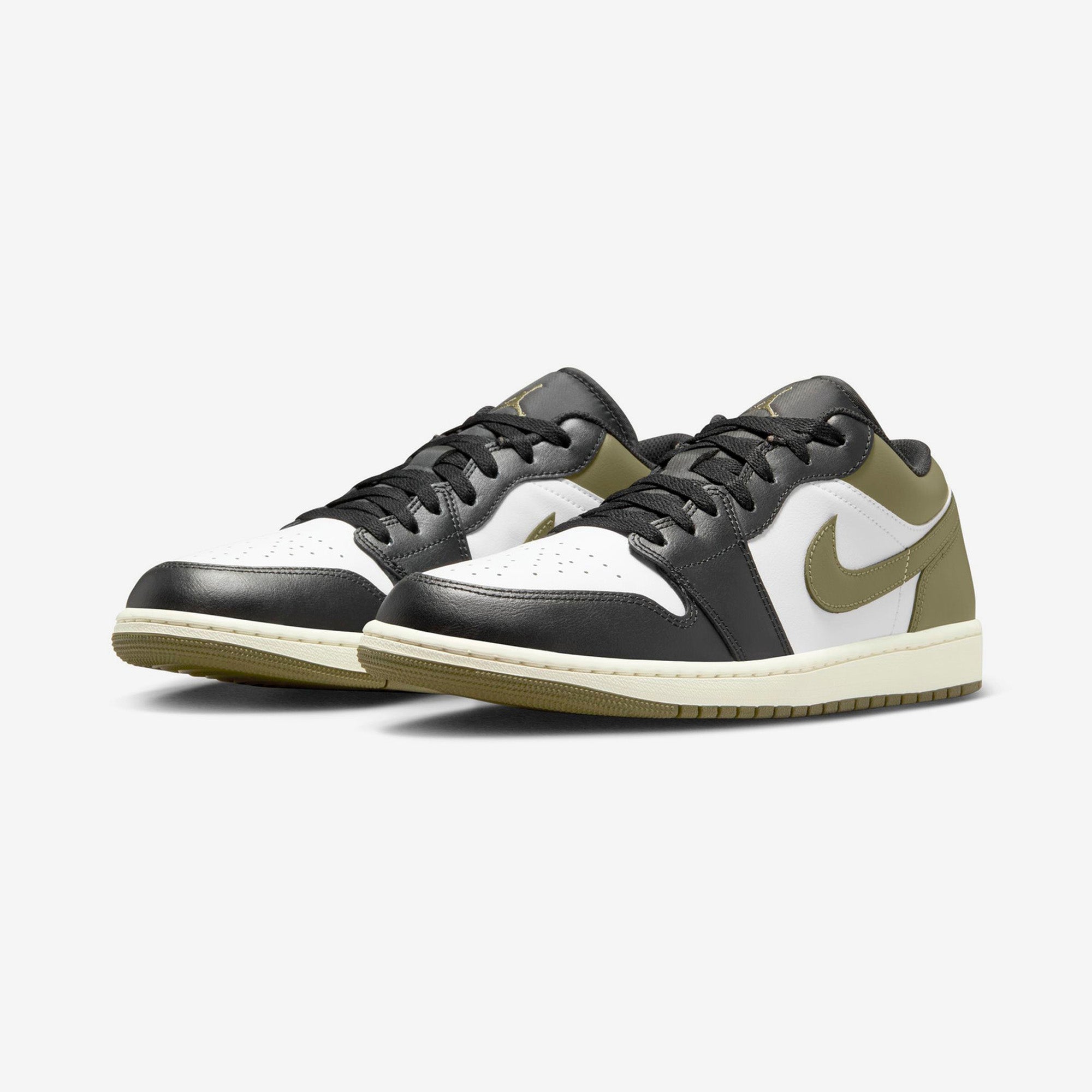 Nike Air Jordan 1 Low Black Toe Medium Olive - view 2