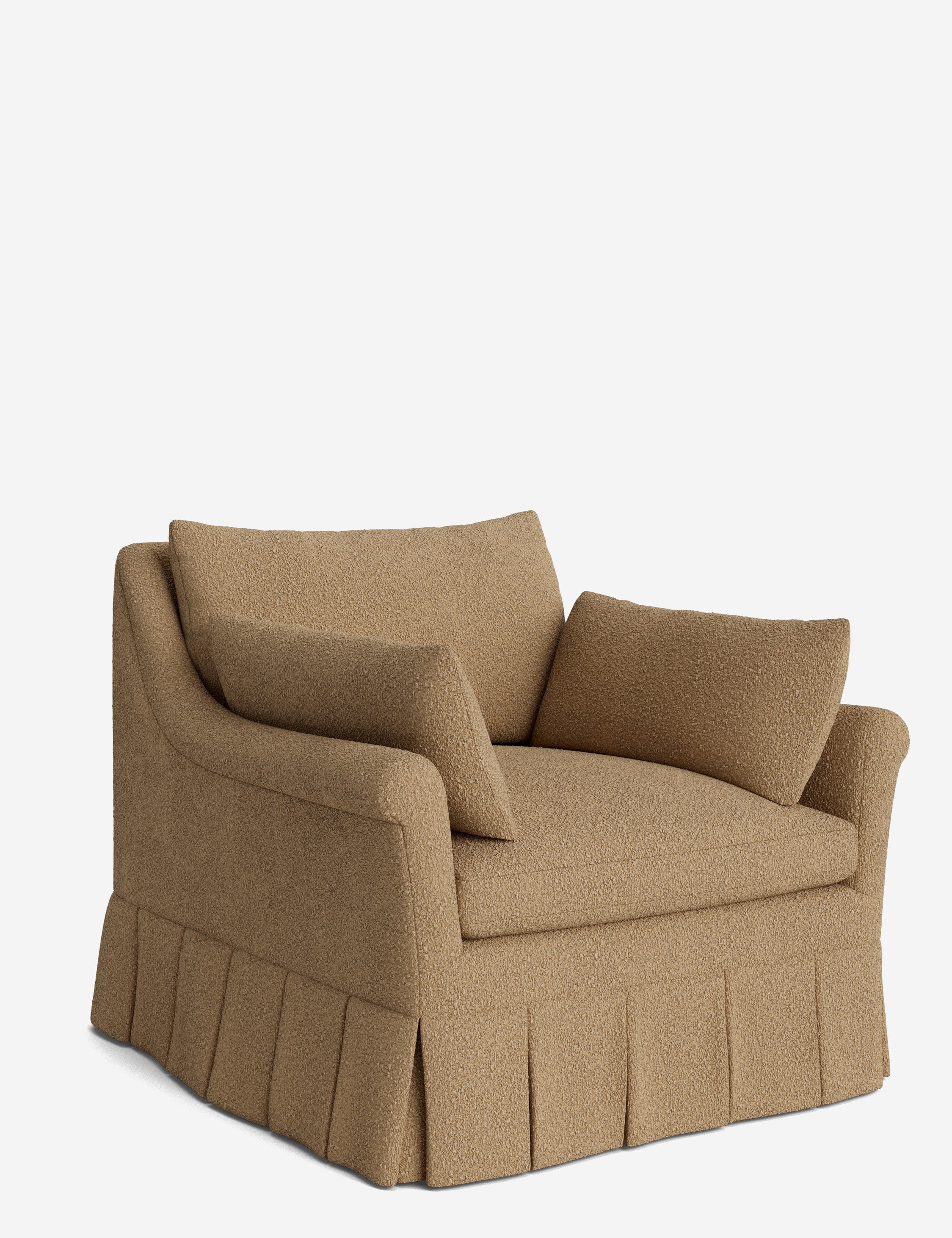 Lulu and Georgia Portola Rolled Arm Luxe Depth Pleated Chair - view 104