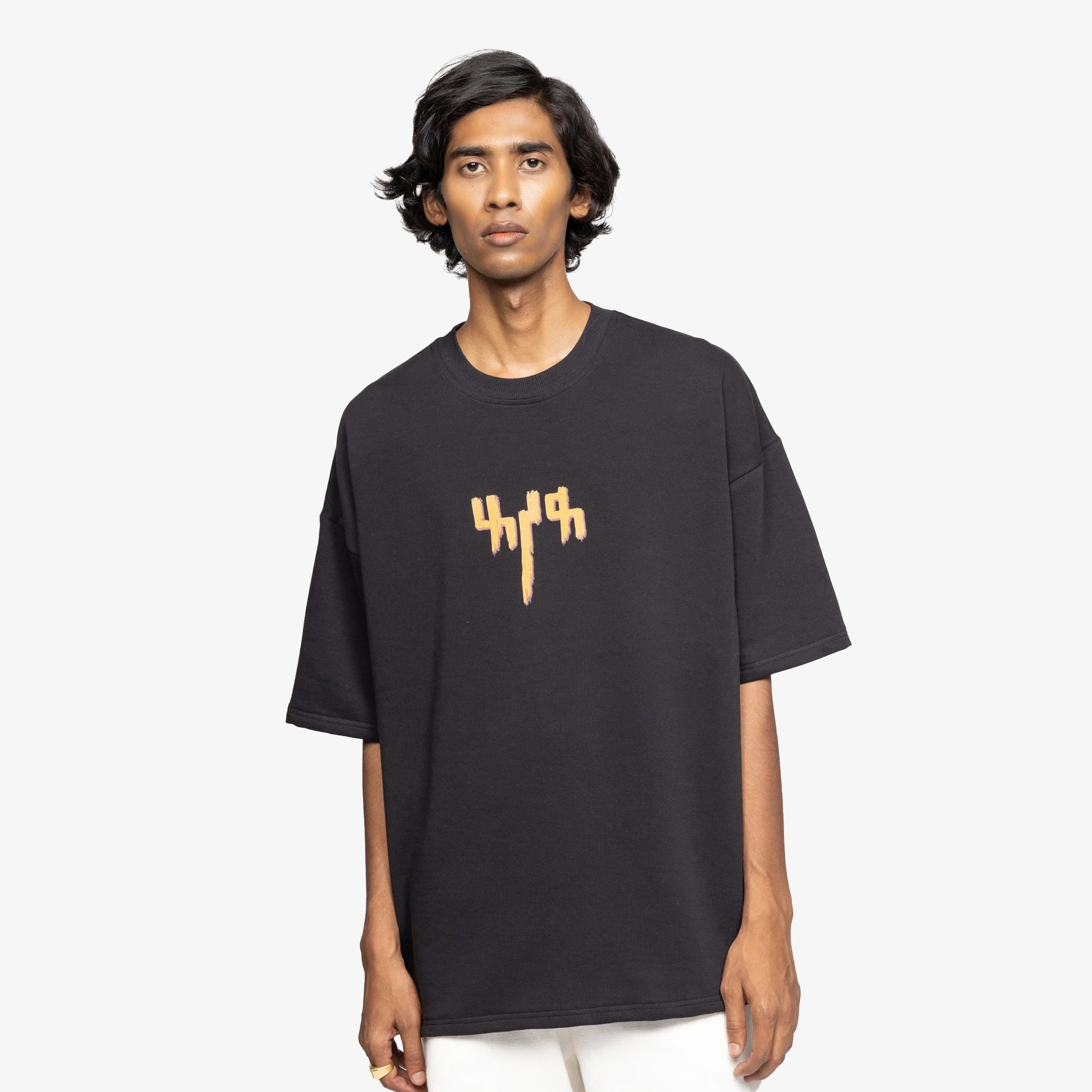 F A R A K | Taaza Khabar T-shirt { Black/black