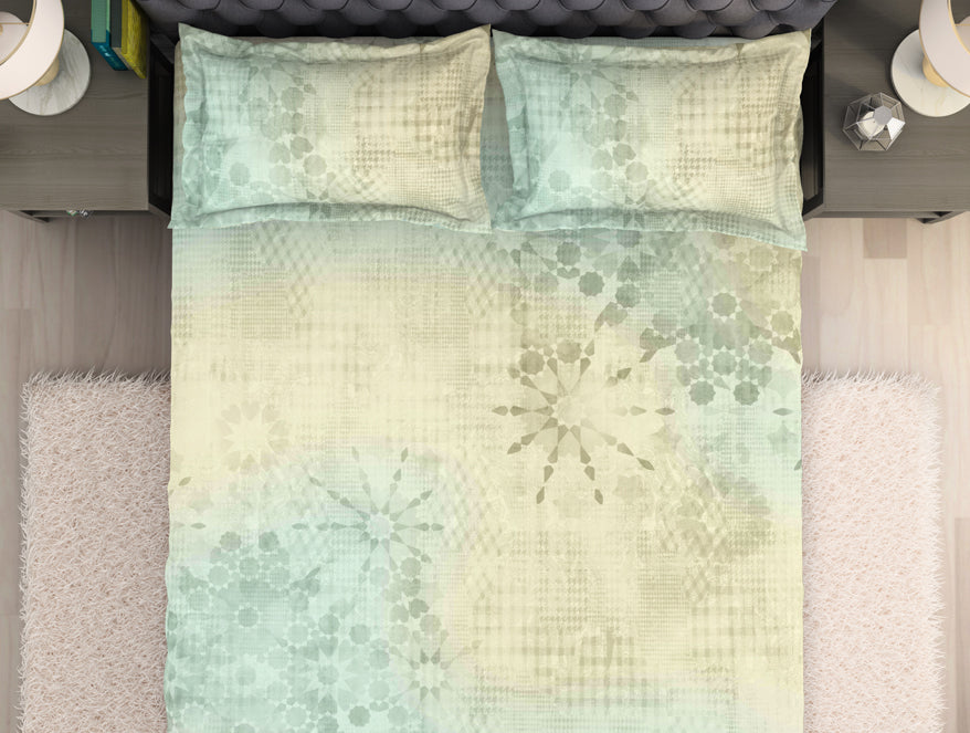 Spaces India Ornate Taupe 100% Cotton King Size Bedsheet Organic Cotton - By Spaces - view 4