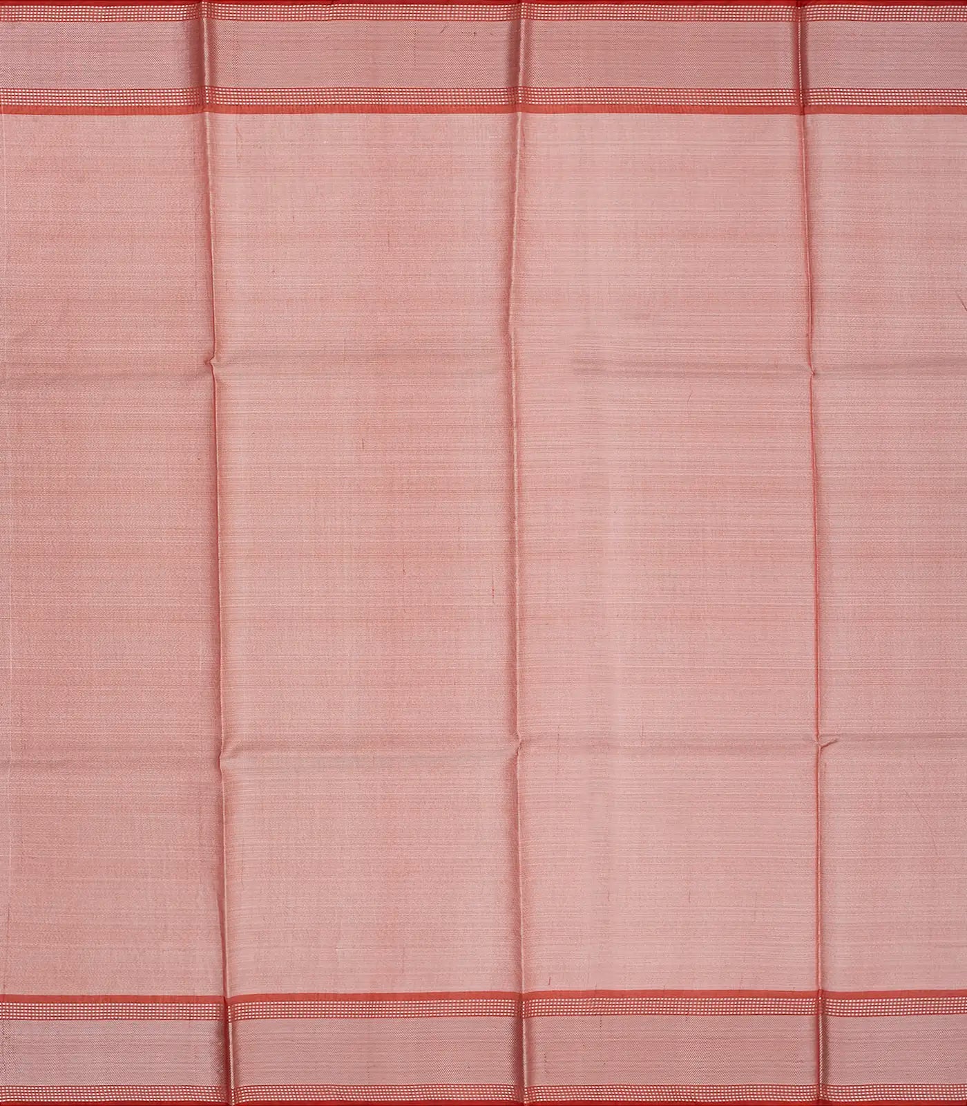 RmKV Grey Blended Tussar Tissue Saree With Red Border-Grey - view 4