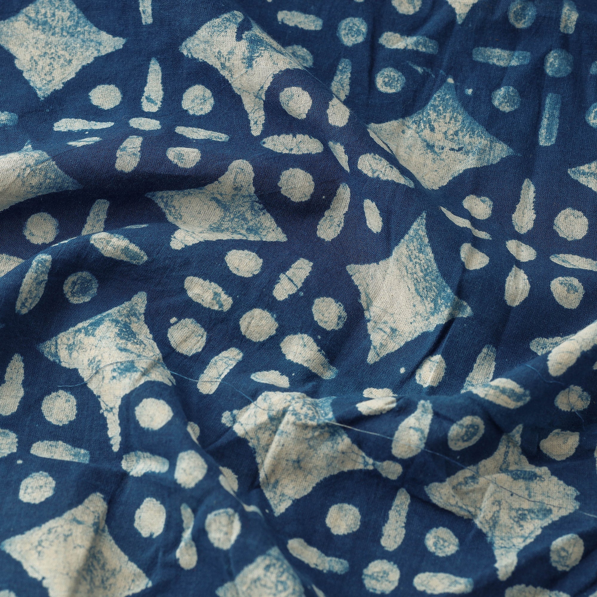 BINDAAS UNLIMITED Blue - Bindaas Block Printed Natural Dyed Cotton Fabric - view 2