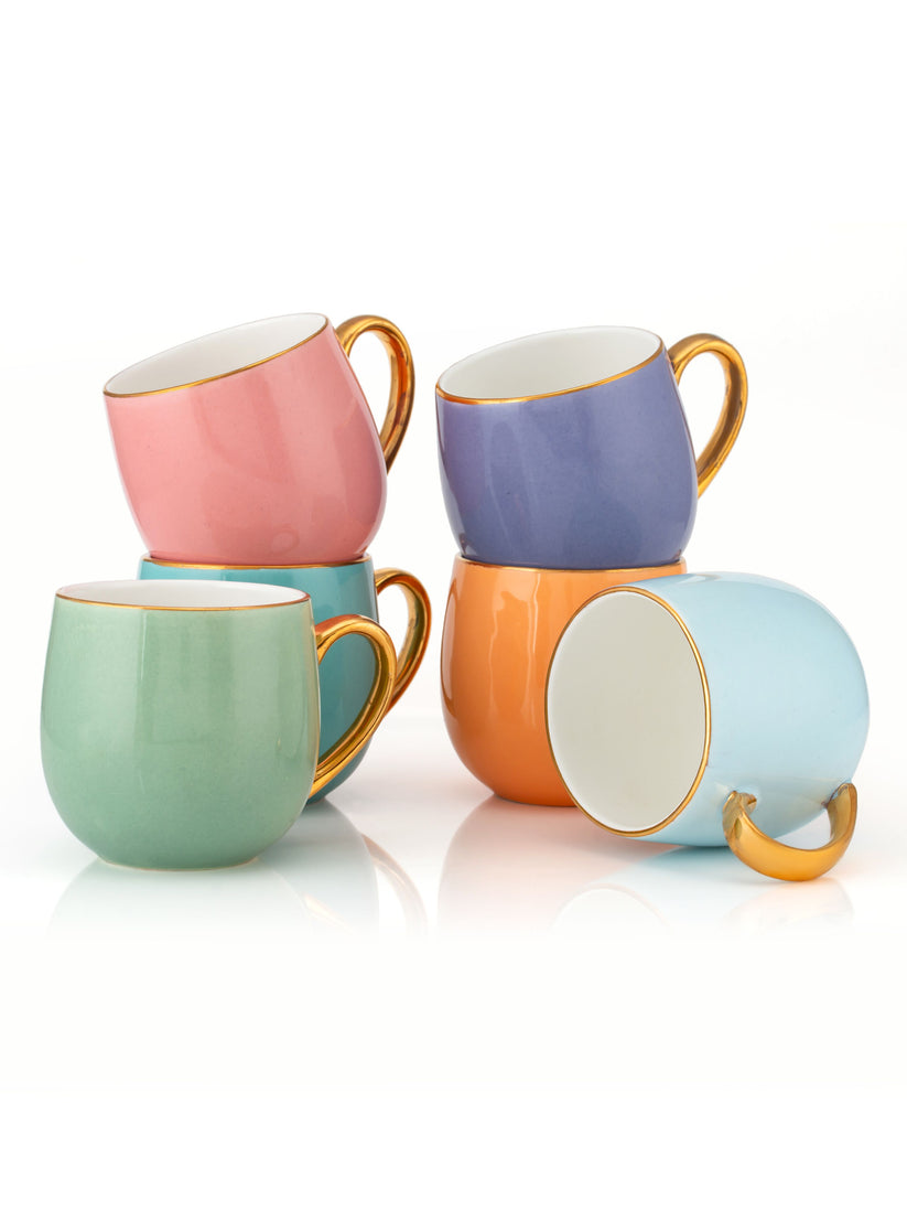 JCPL Charlie Gold Electric Coffee & Tea Mug Set | Set of 6 Pcs - view 3