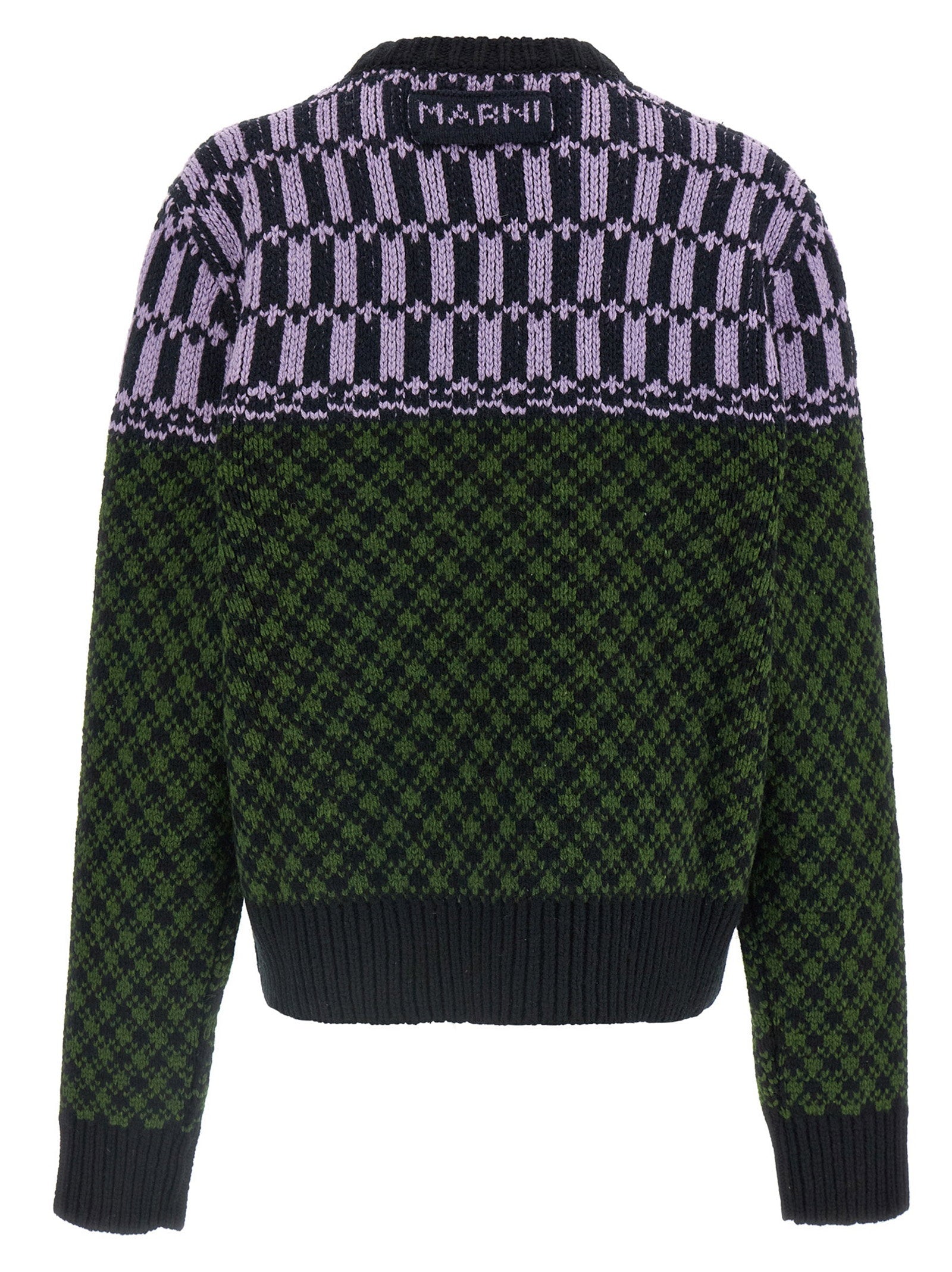 Marni Sweater With Geometric Pattern – 100% wool - view 2
