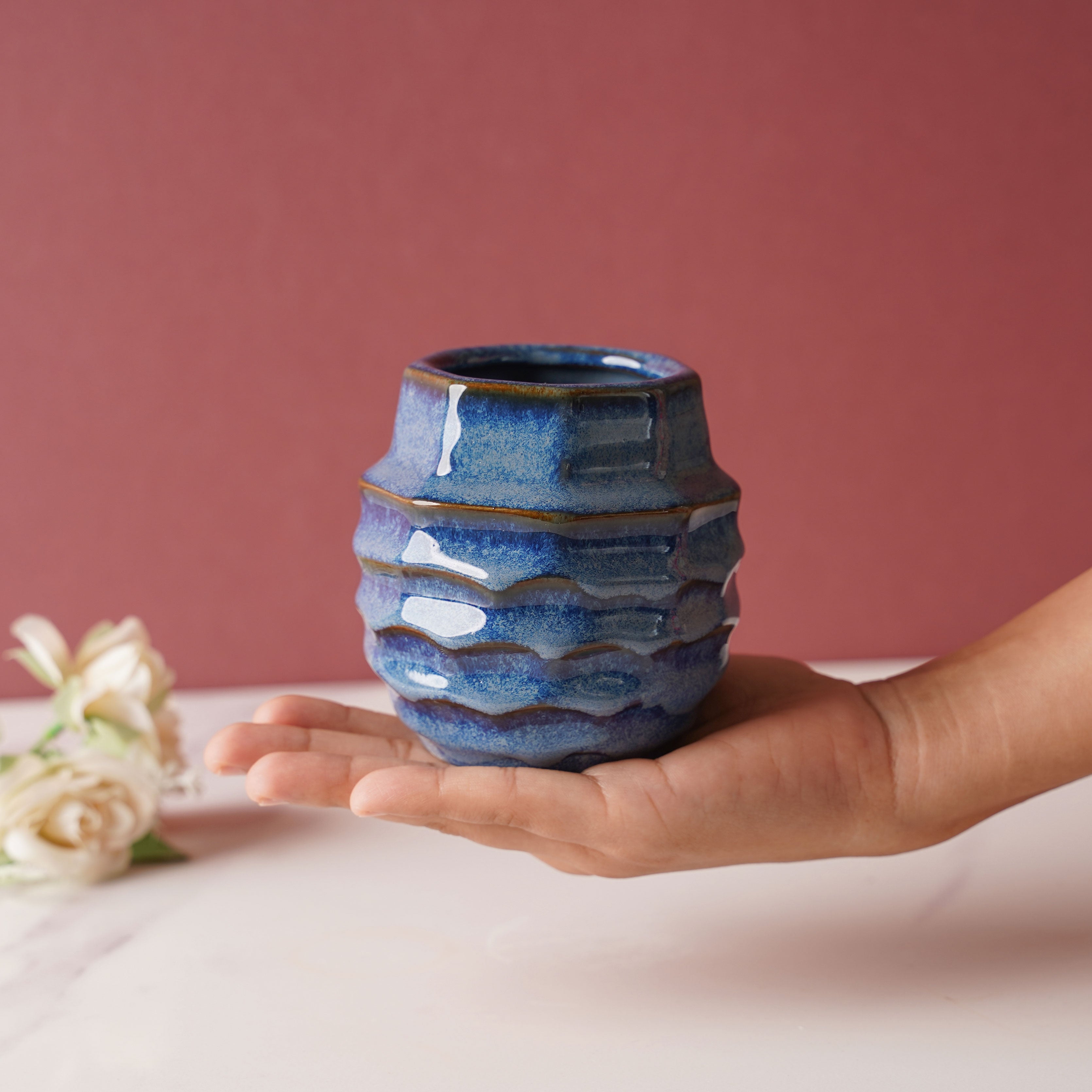 Nestasia Wave Textured Vase - view 3