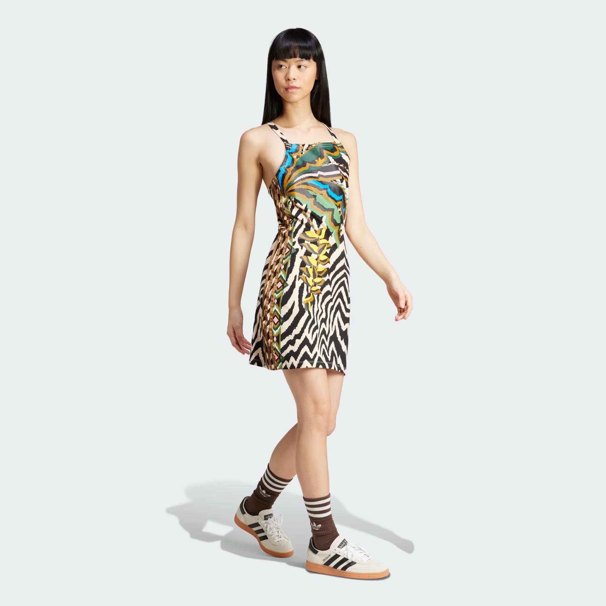Adidas Originals | X Farm Rio 3-stripes Mini Dress { Crystal Sand - view 6