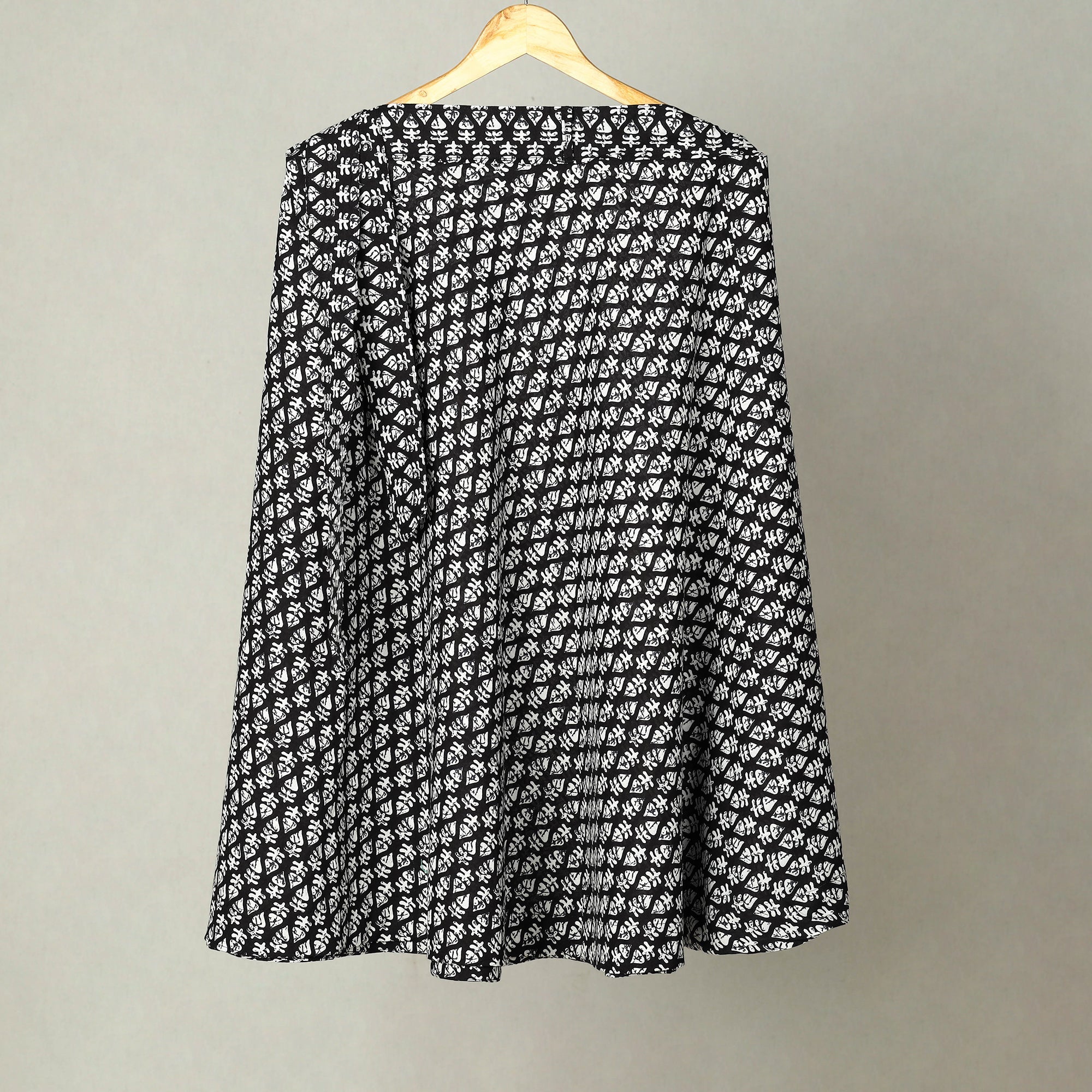 NOORI BAZAR Black - Printed Cotton Jaipur Wrap Around Skirt 03