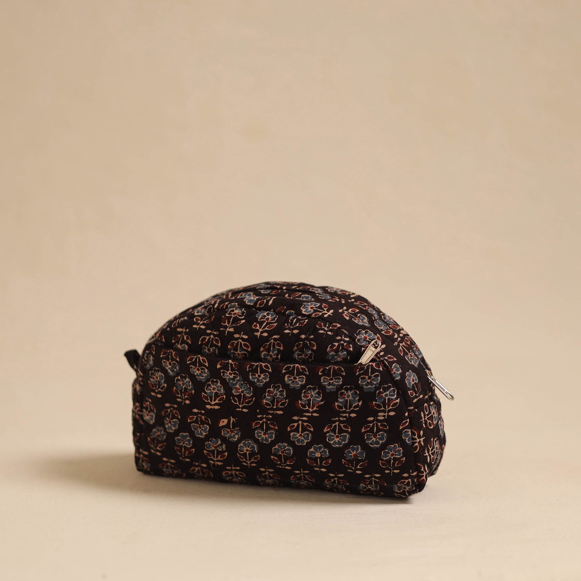 NOORI BAZAR Black - Handcrafted Cotton Quilted Cosmetic Pouch 07