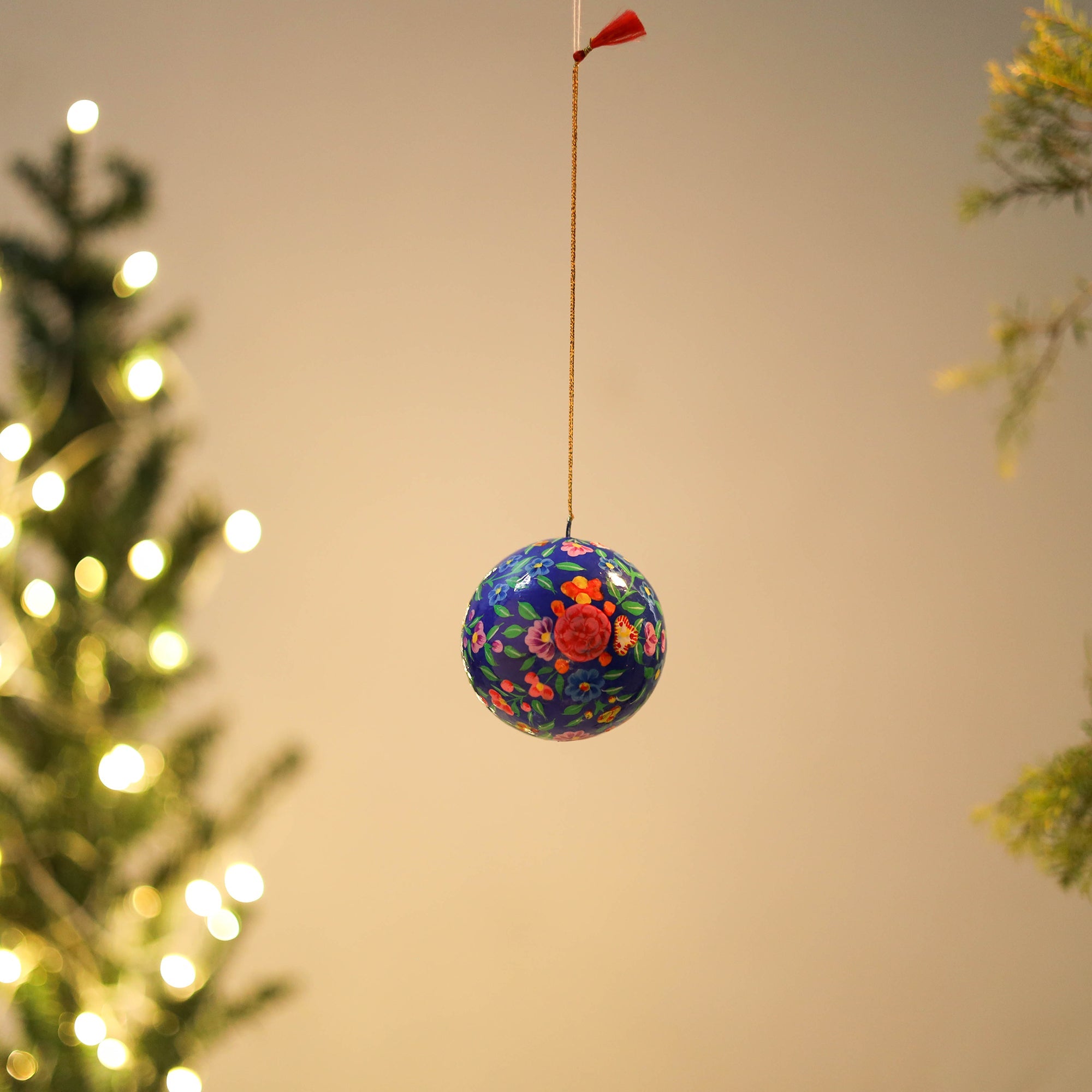 CRAFTVERA Ball - Kashmir Handpainted Christmas Ornament 05