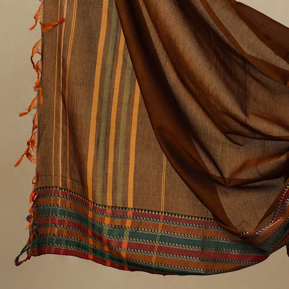 SOUTH KARGHA Brown - 3pc Mercerised Cotton Dharwad Dress Material 35 - view 4