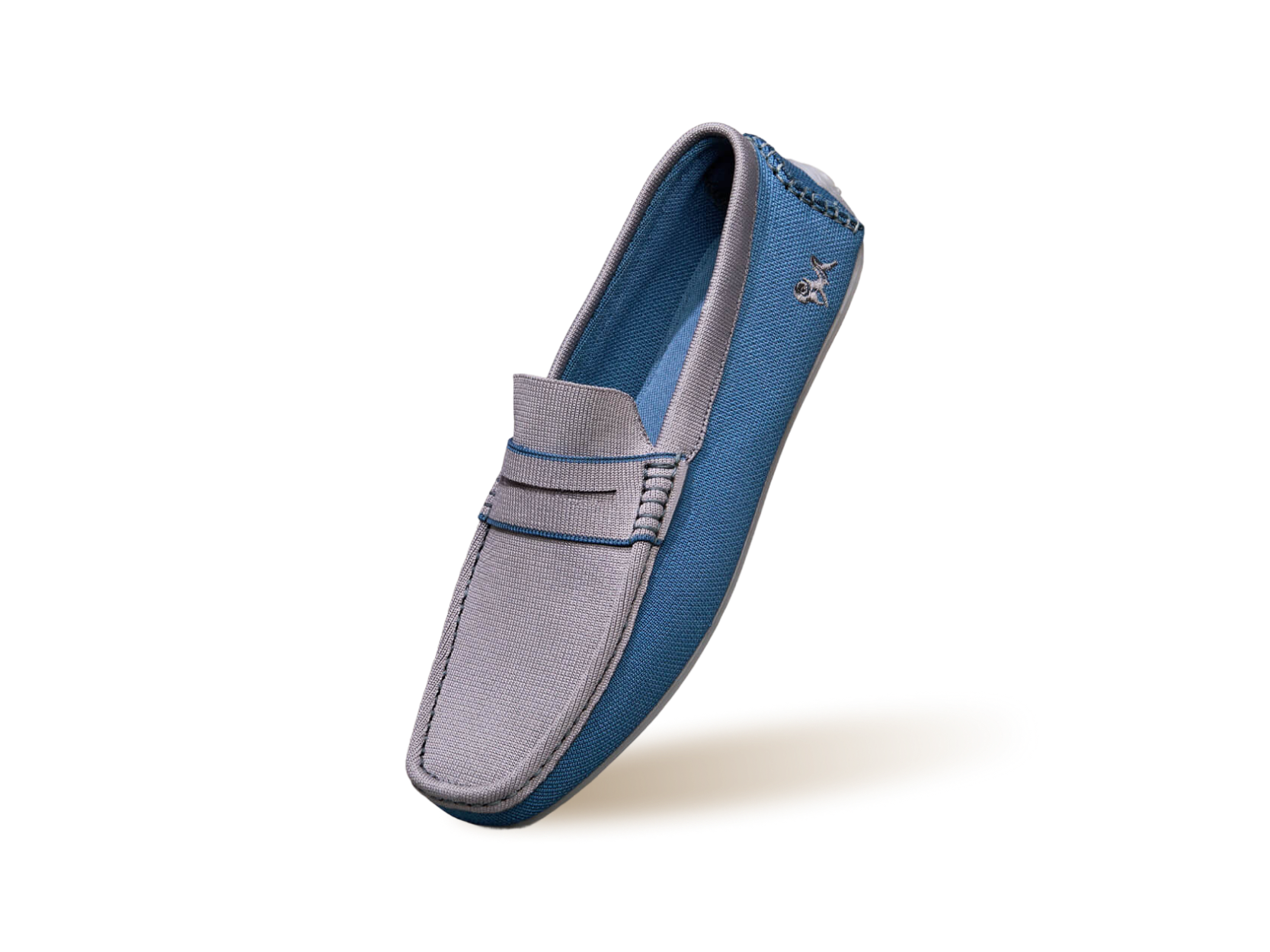 Neeman's ReLive Knit Color Block Loafers : Blue/Grey - view 10