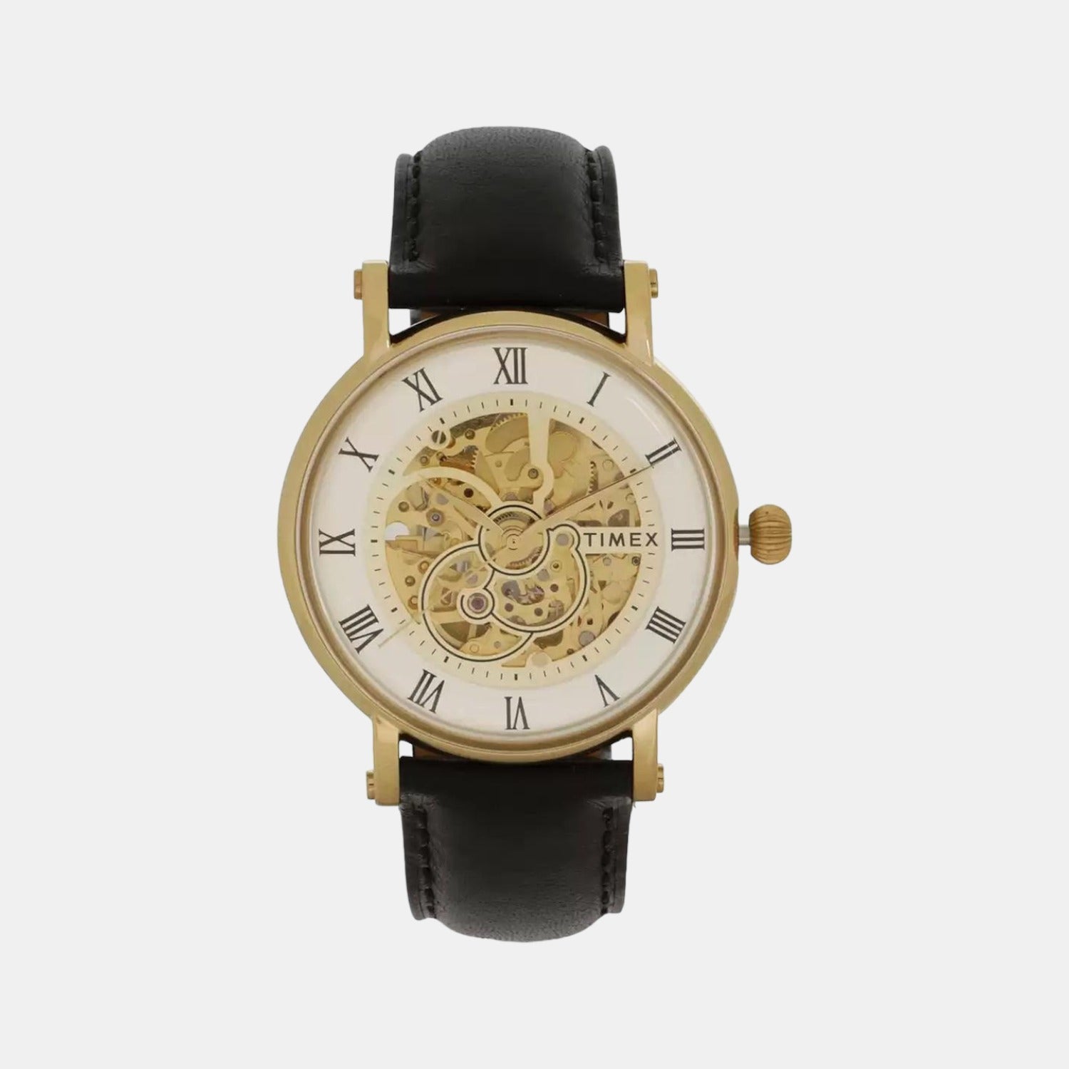 Timex E Class Men Automatic Silver Dial Analog Leather Watch TWEG16702