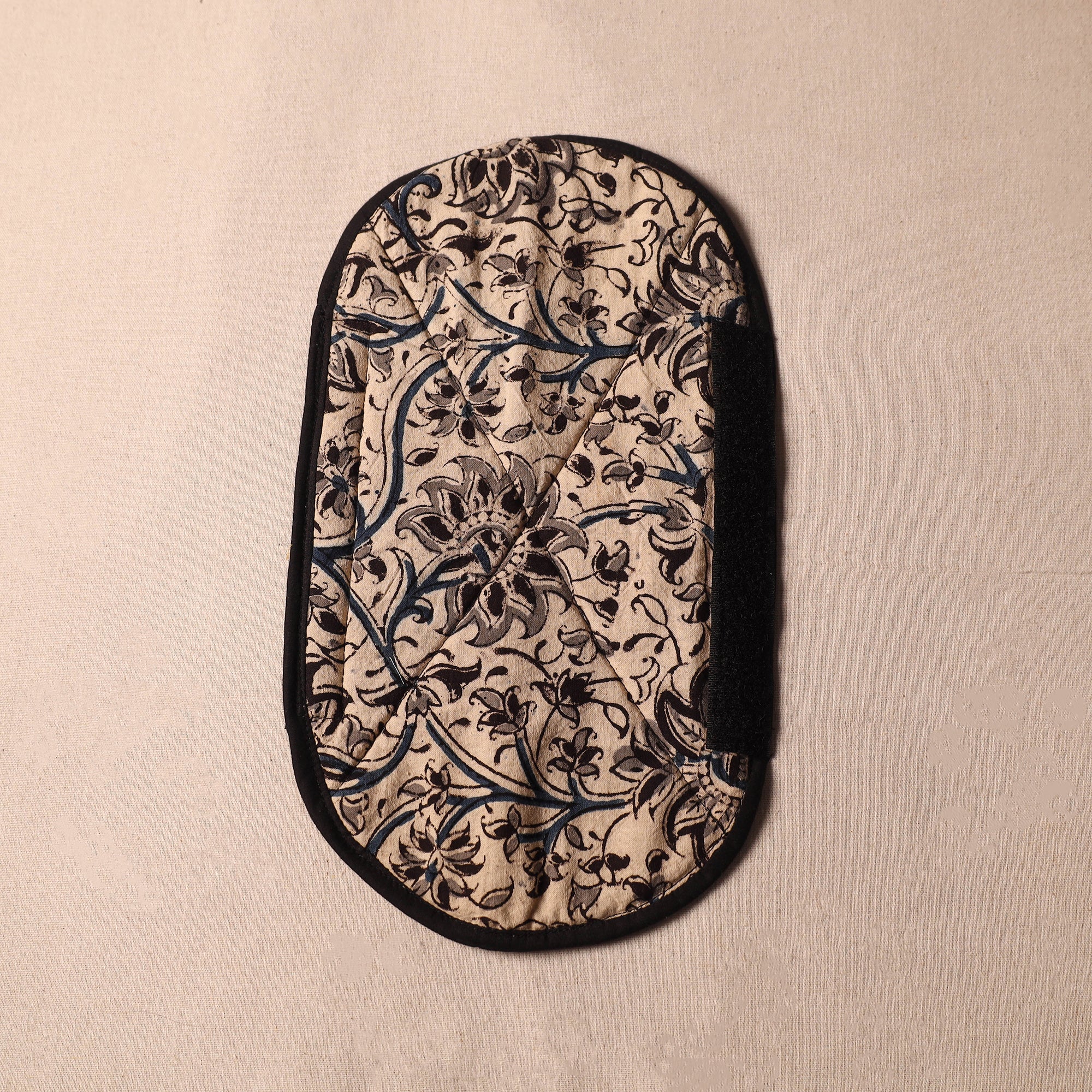 JALPARI Beige - Kalamkari Block Printed Fridge Cover with Handle Cover 11 - view 3