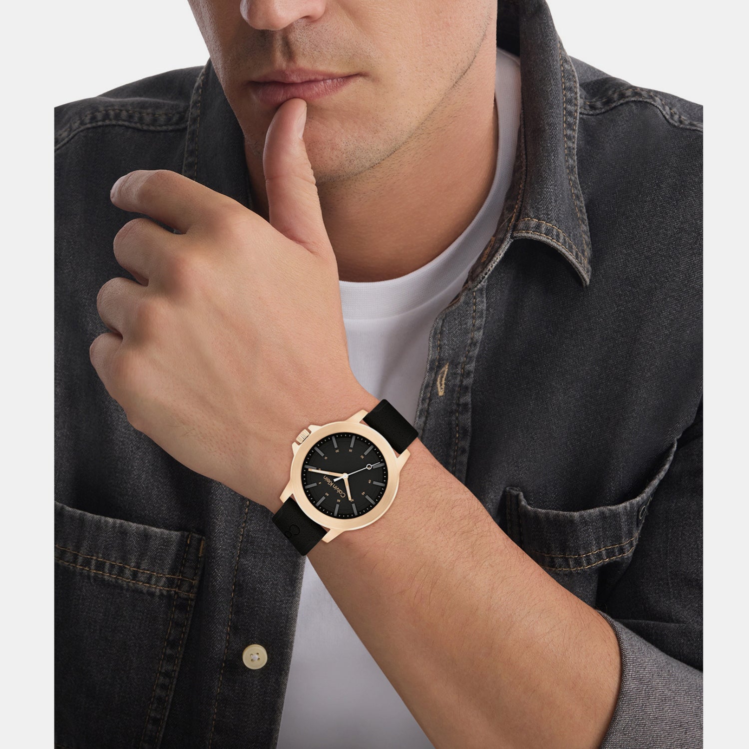 Calvin Klein Ck Reset Men Quartz Dark Grey Dial Analog Silicone Watch 25200481 - view 4