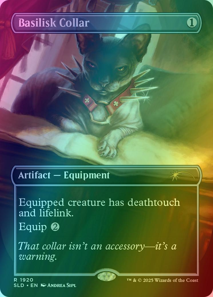 Basilisk collar 1920 – Magic Basilisk Collar [1920] [Borderless] [Cats Are Better Than Dogs] [Secret Lair Drop] [Foil]