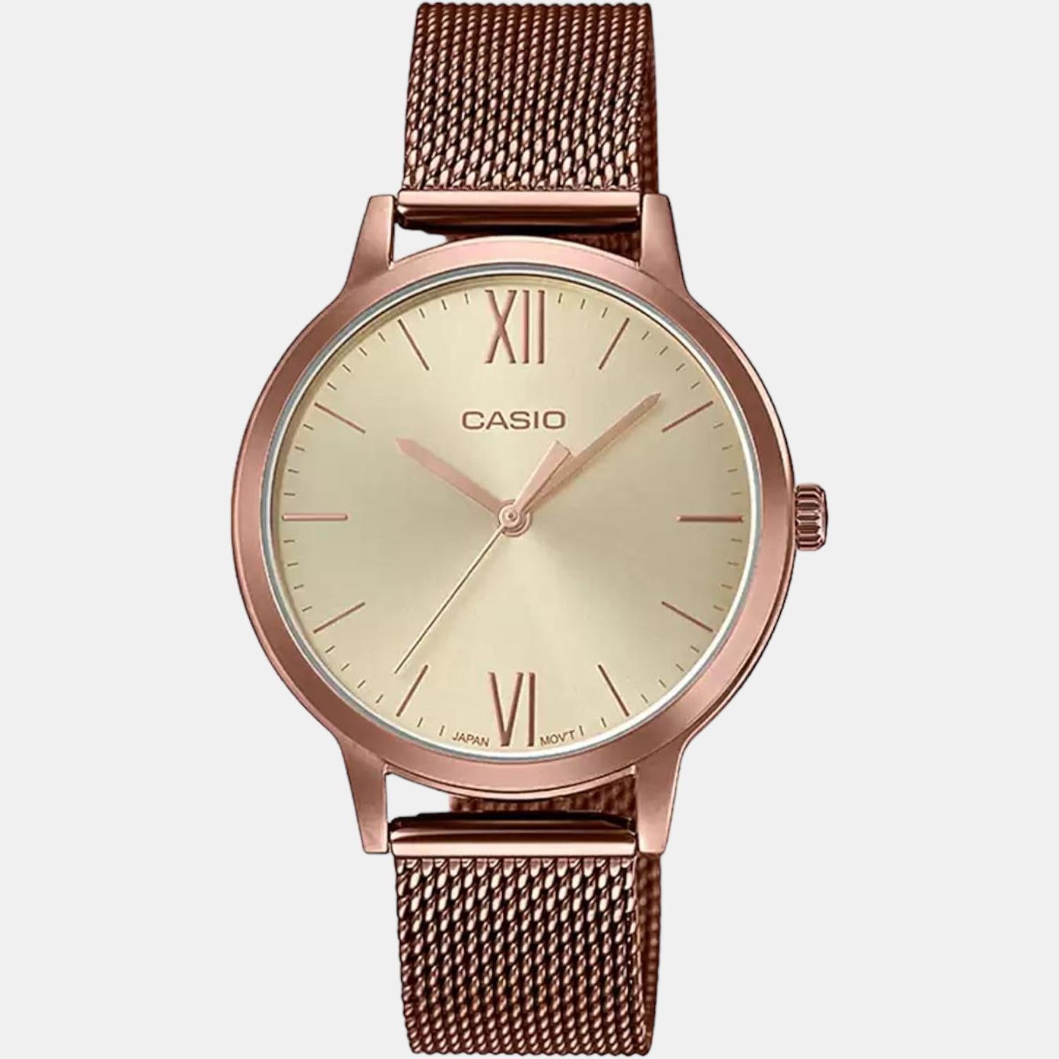 Casio Enticer Women Quartz Rose Gold Dial Analog Stainless Steel Watch A1693 - view 2