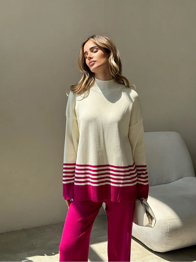Alamode By Akanksha Ariana Striped Premium Winter Coord Set - Tracksuit - view 3