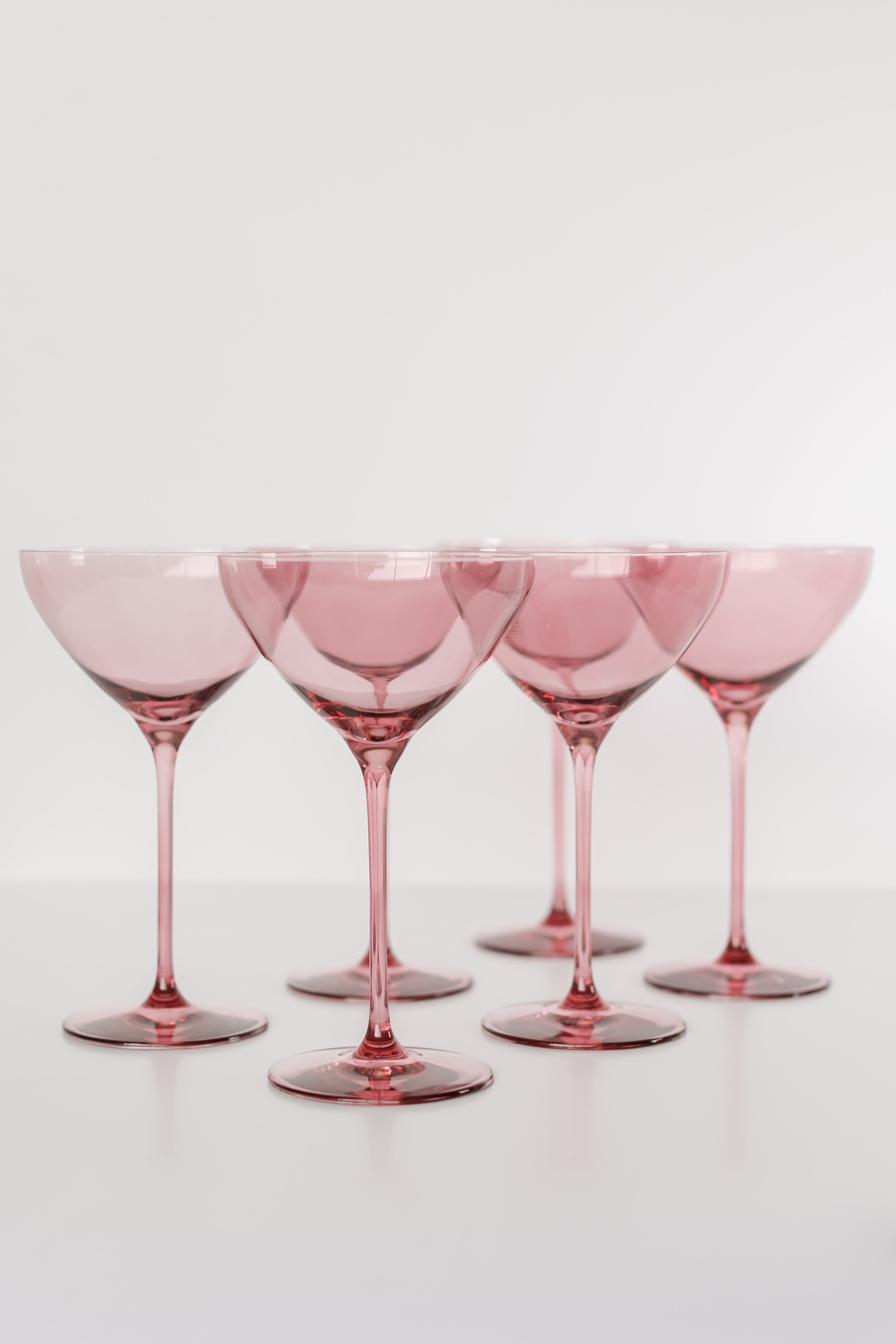 Estelle Colored Glass Estelle Colored Martini Glass - Set of 6 {Rose}