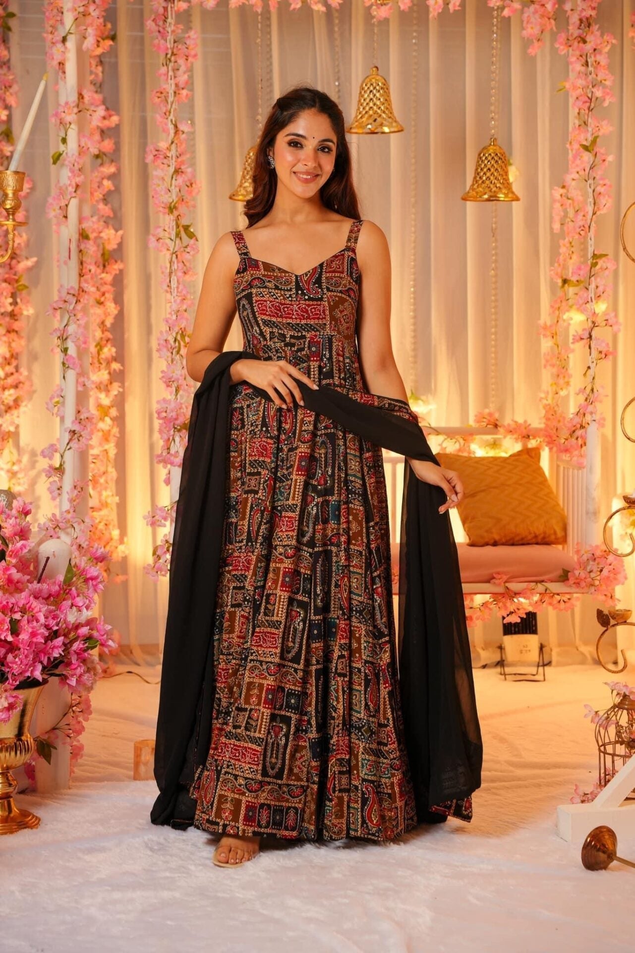 Idaho-o Prism black maxi set - view 2