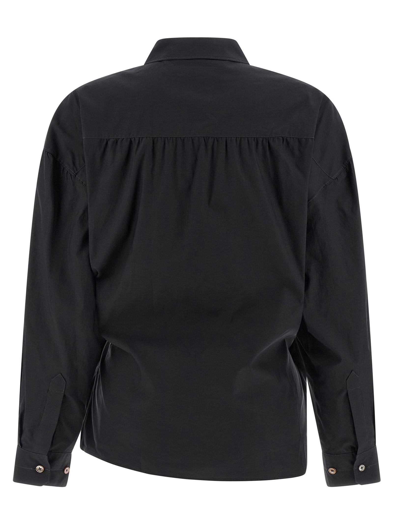 Lemaire Straight Collar Twisted Shirt – 80% cotton, 20% silk - view 2