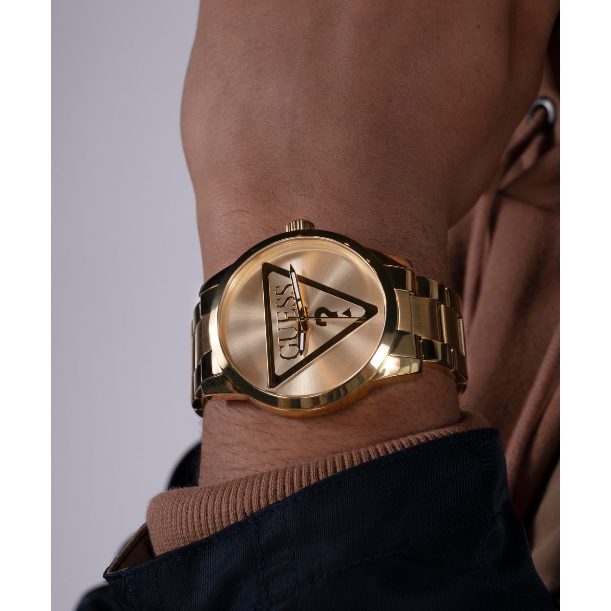 Guess Badge Men Quartz Champagne Dial Analog Stainless Steel Watch GW0782G1 - view 7
