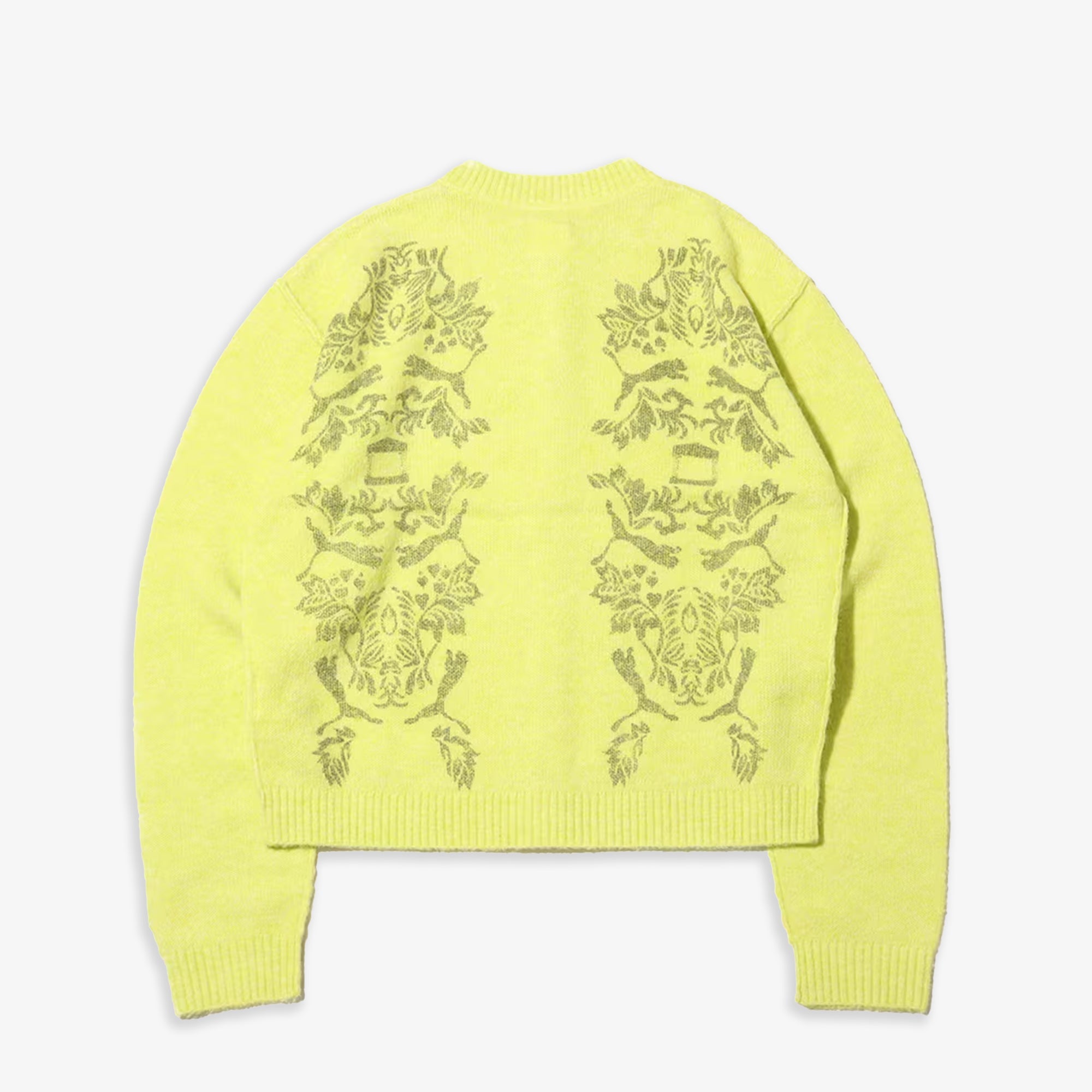 Puma | x ARIES KNITTED CARDIGAN { YELLOW/GREEN - view 2