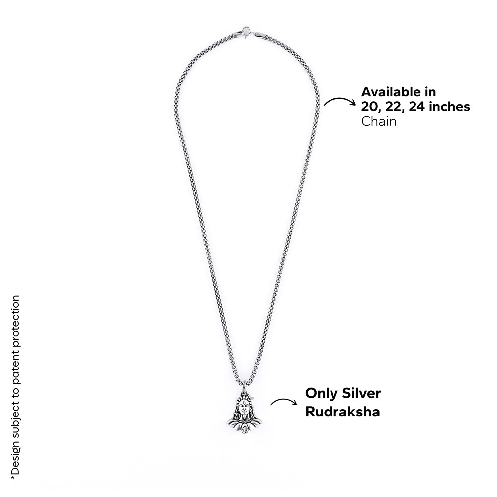 Prinjal Jewellers Adiyogi Pendant with Chain Silver 92.5 - view 6